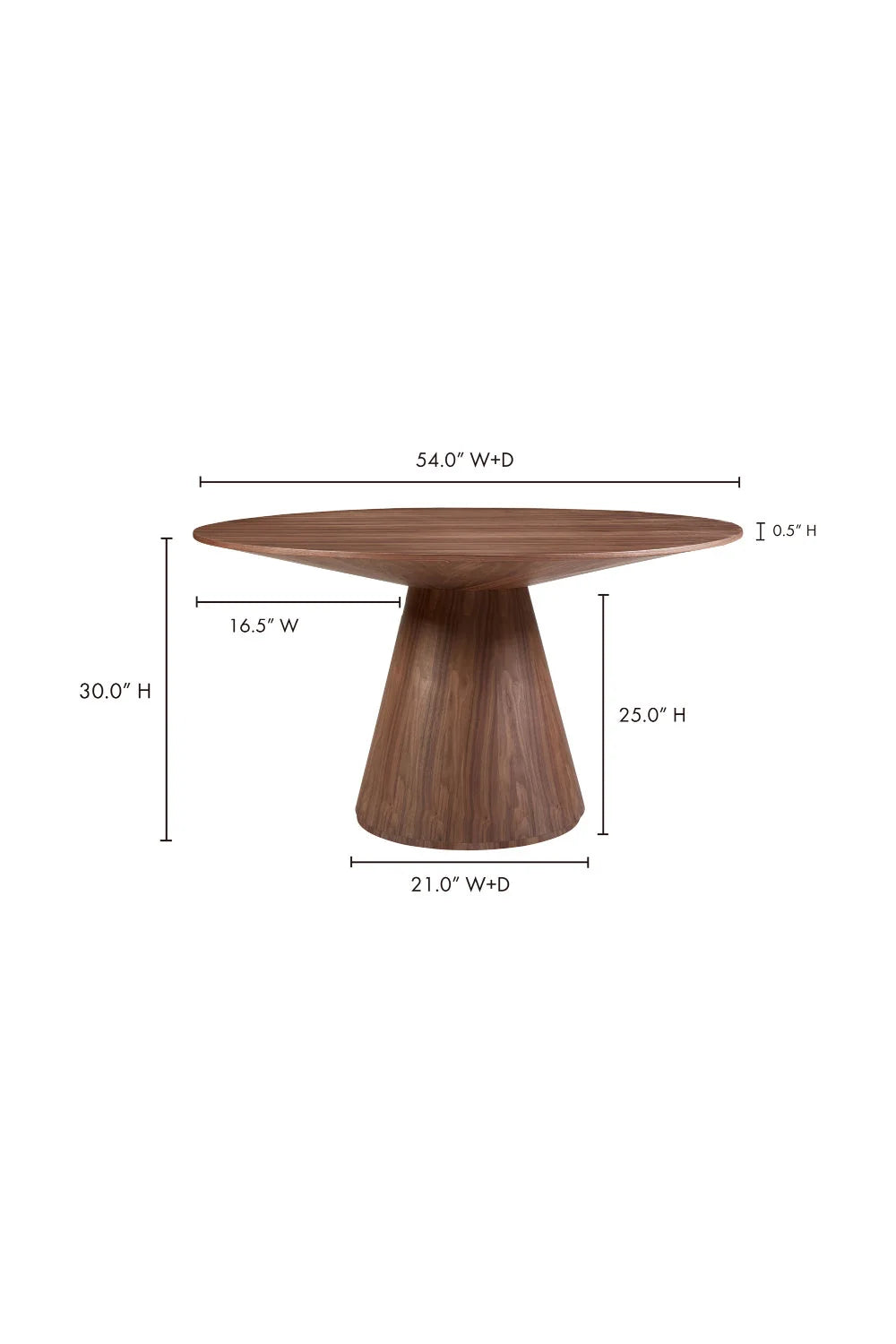 Luxury Otago Round Oak Dining Table Modern Italian Style for Villa