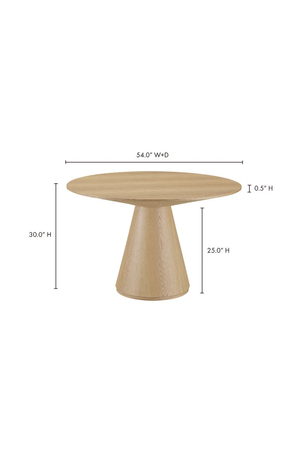 Luxury Otago Round Oak Dining Table Modern Italian Style for Villa