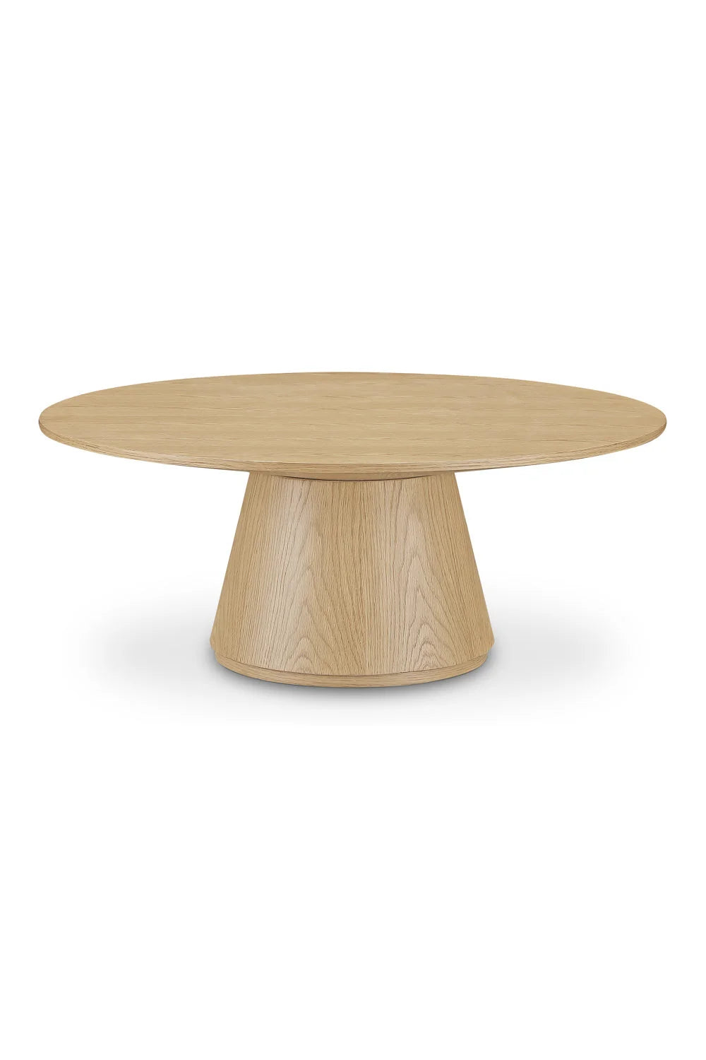 Luxury Otago Round Oak Veneer Coffee Table Modern Italian Style for Villa
