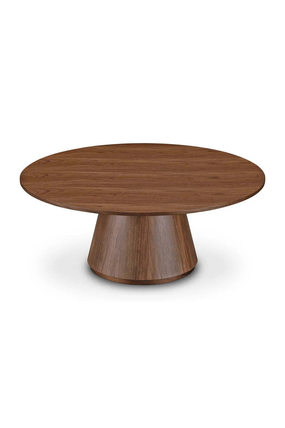Luxury Otago Round Oak Veneer Coffee Table Modern Italian Style for Villa