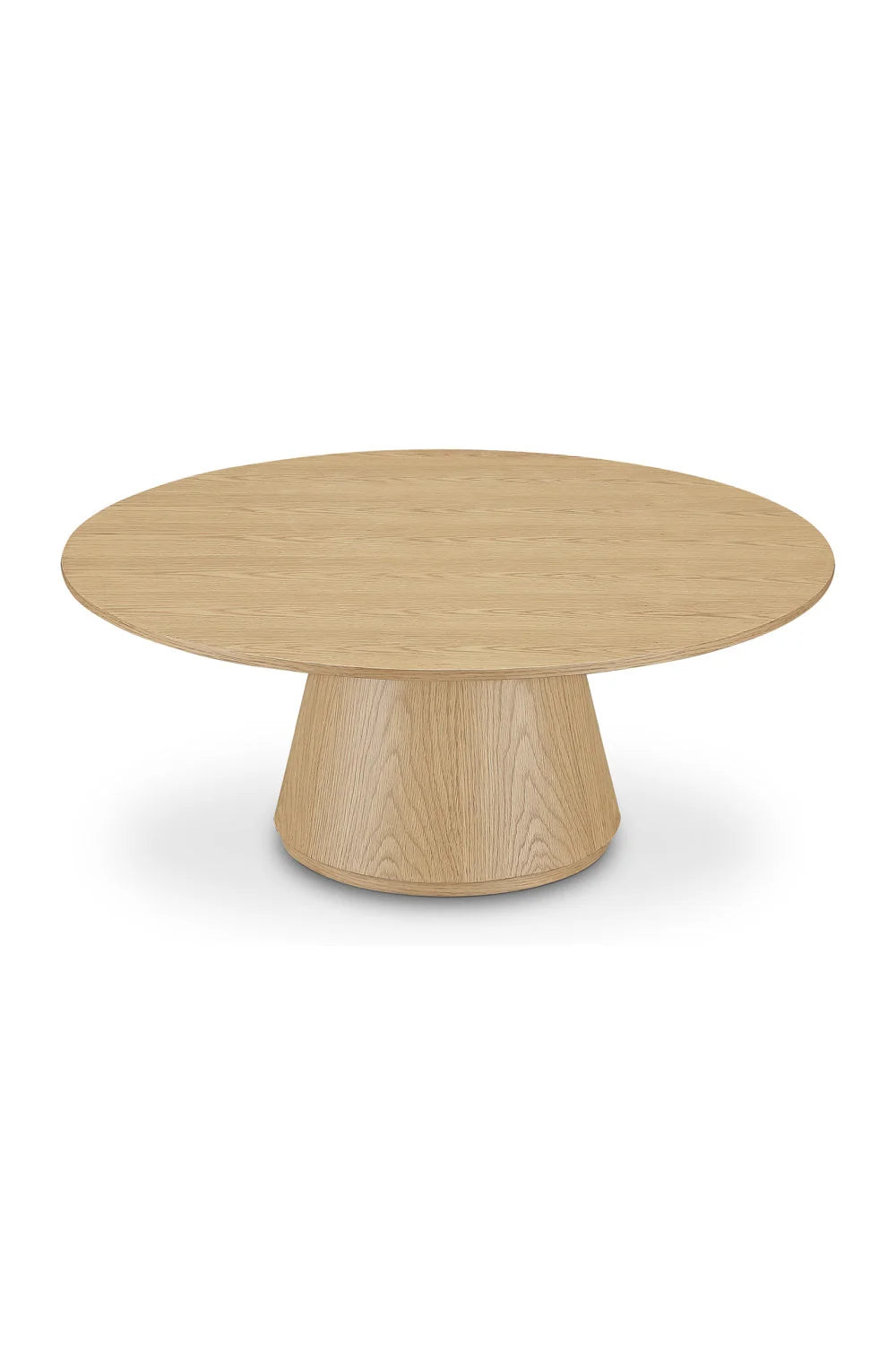 Luxury Otago Round Oak Veneer Coffee Table Modern Italian Style for Villa