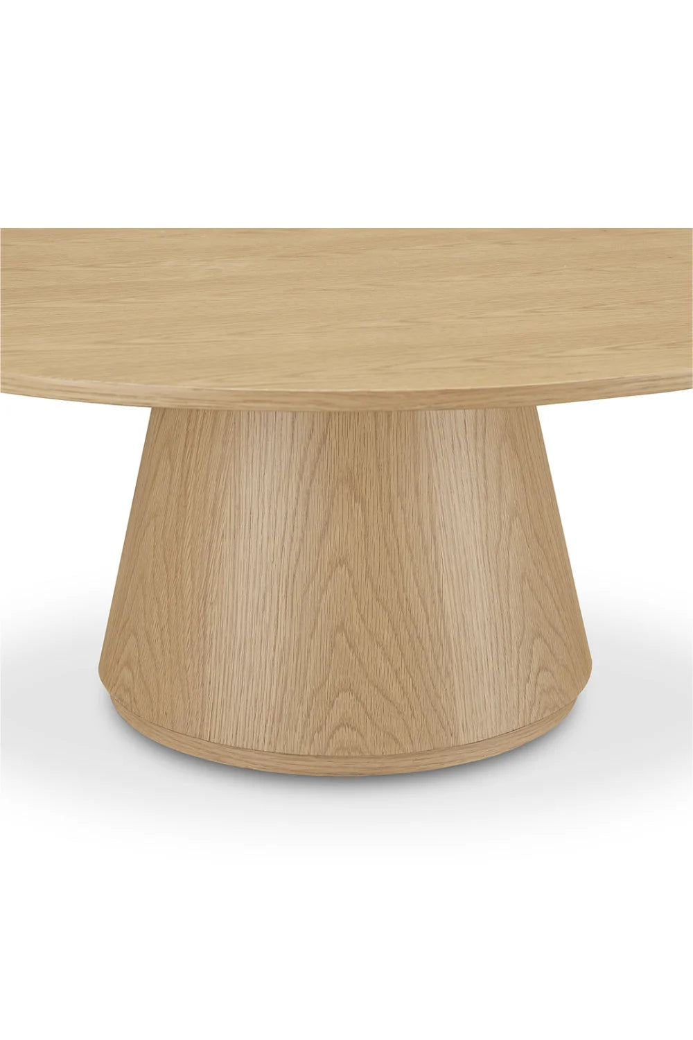 Luxury Otago Round Oak Veneer Coffee Table Modern Italian Style for Villa