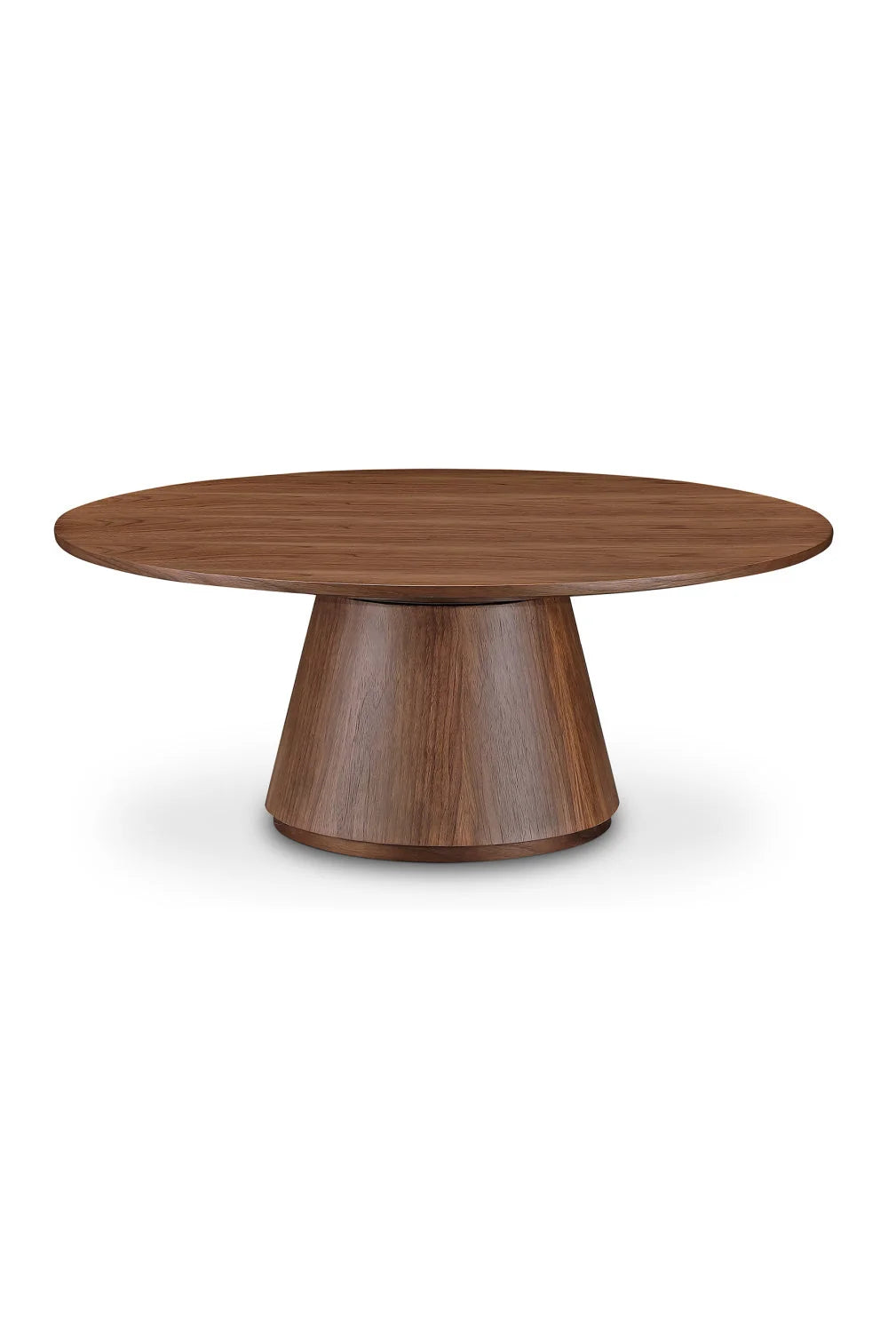 Luxury Otago Round Oak Veneer Coffee Table Modern Italian Style for Villa