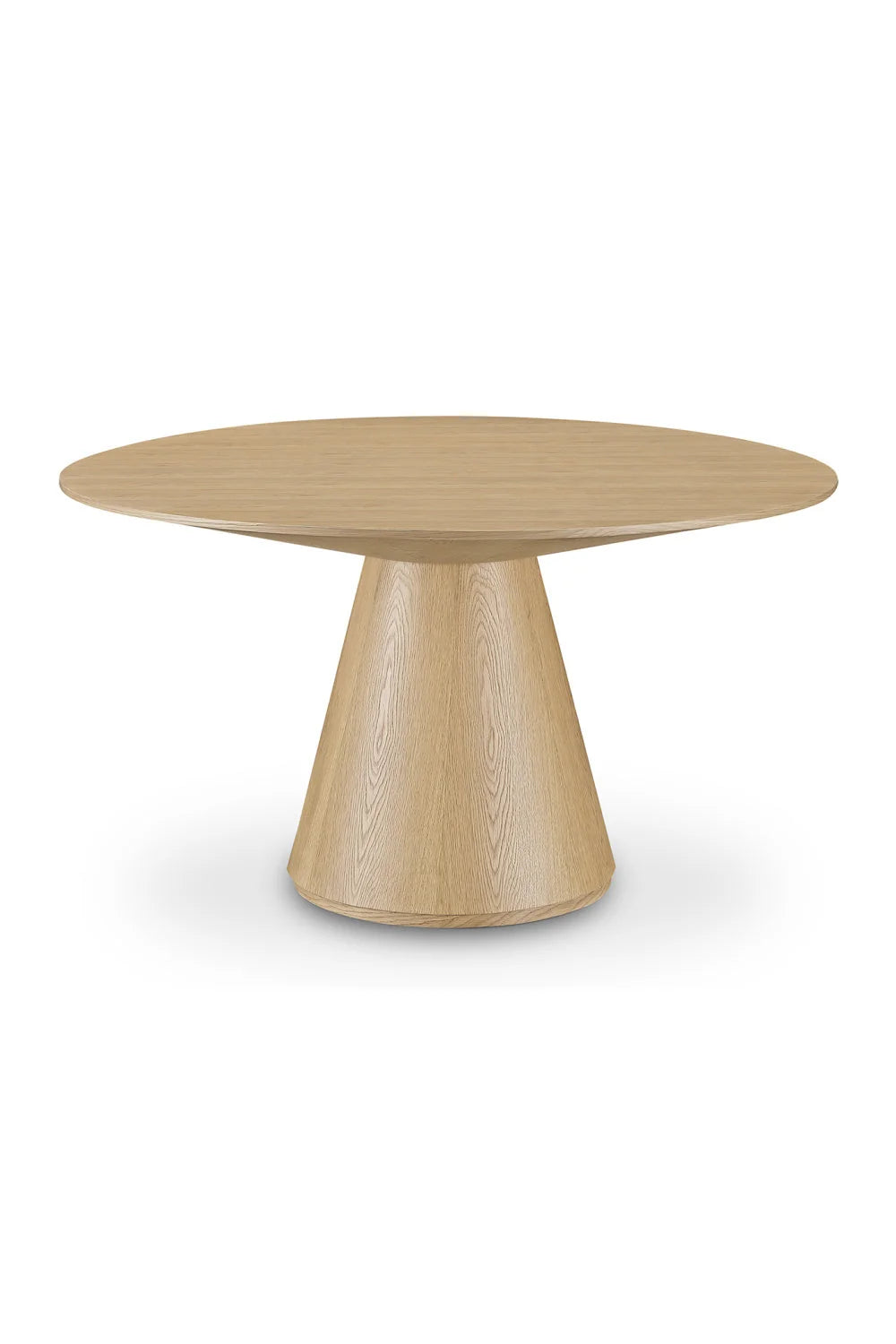 Luxury Otago Round Oak Veneer Dining Table Modern Italian Style for Villa