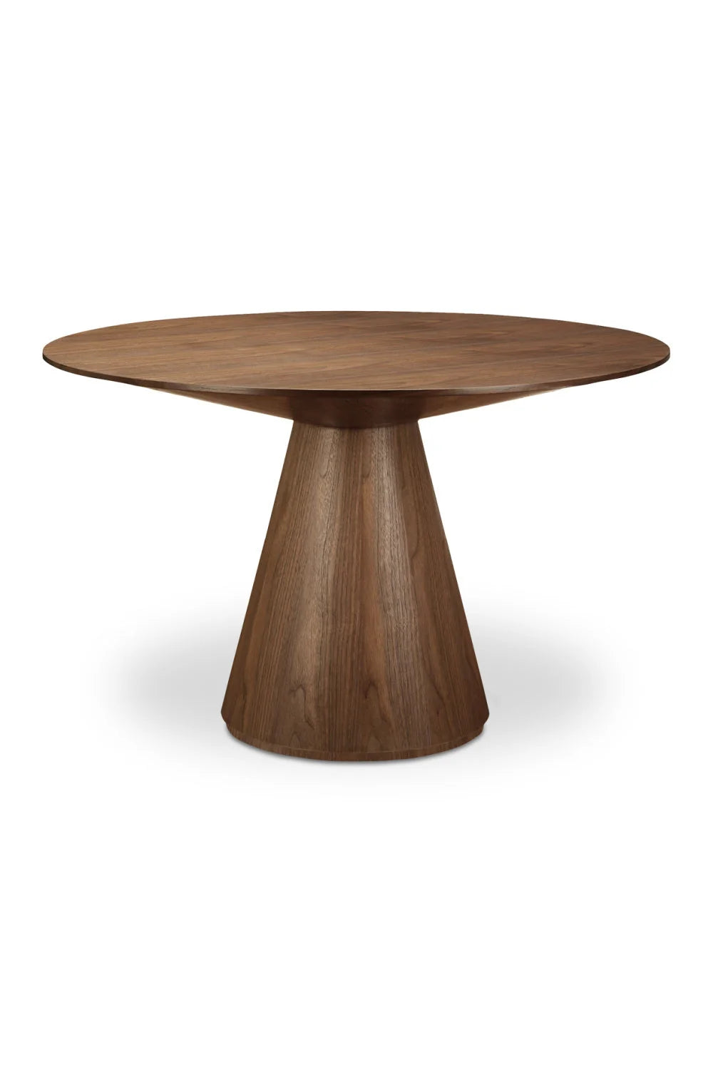 Luxury Otago Round Oak Veneer Dining Table Modern Italian Style for Villa