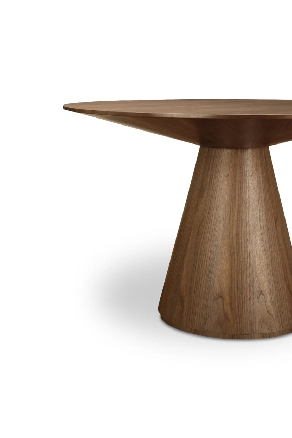 Luxury Otago Round Oak Veneer Dining Table Modern Italian Style for Villa