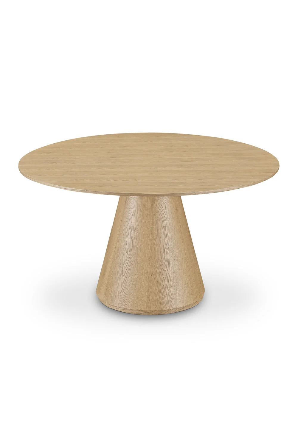 Luxury Otago Round Oak Veneer Dining Table Modern Italian Style for Villa