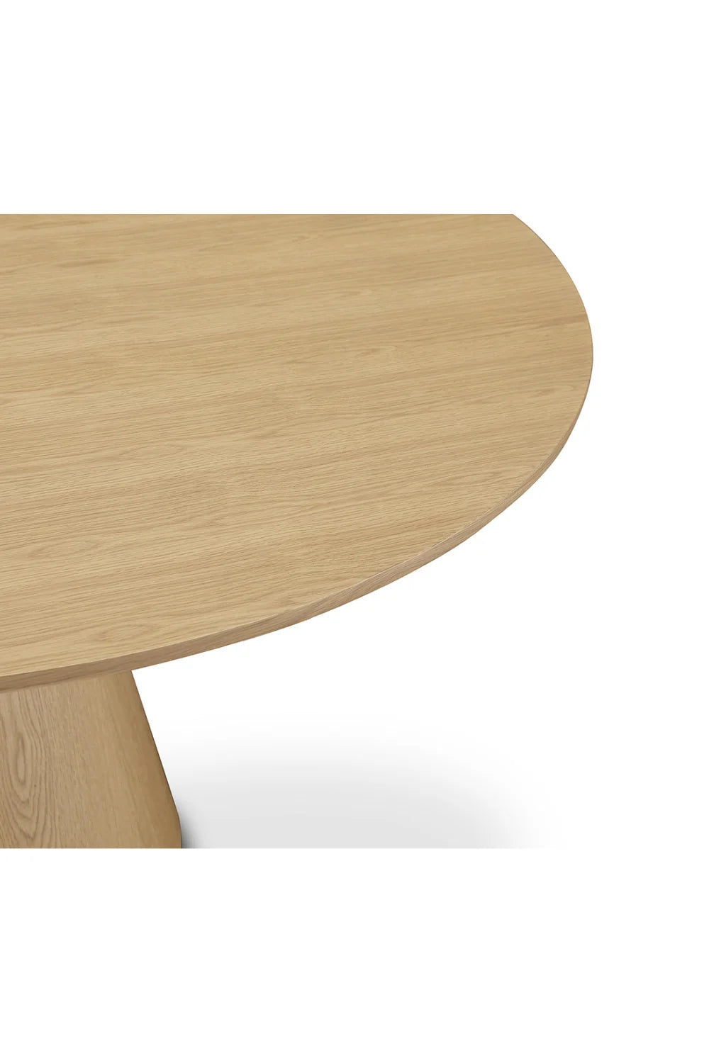 Luxury Otago Round Oak Veneer Dining Table Modern Italian Style for Villa