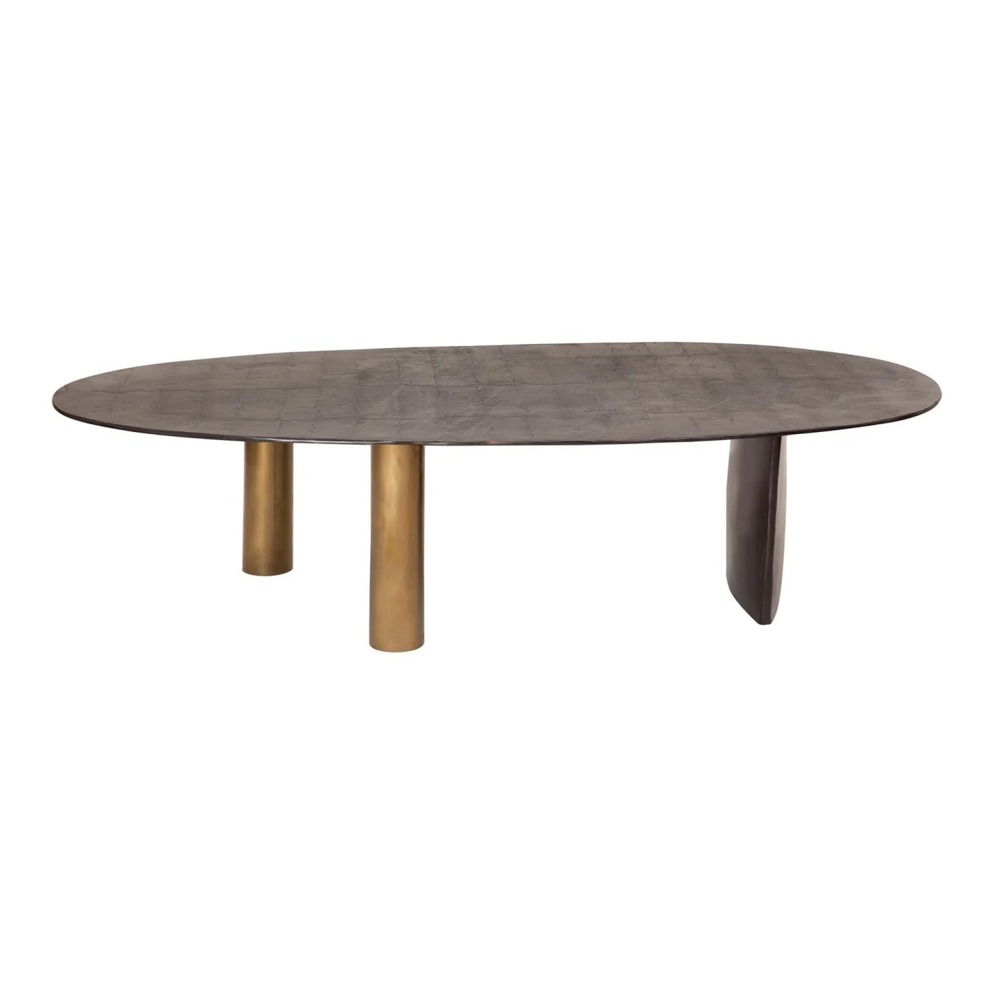 Luxury Oval Aluminum Coffee Table Modern Italian Style for Villa