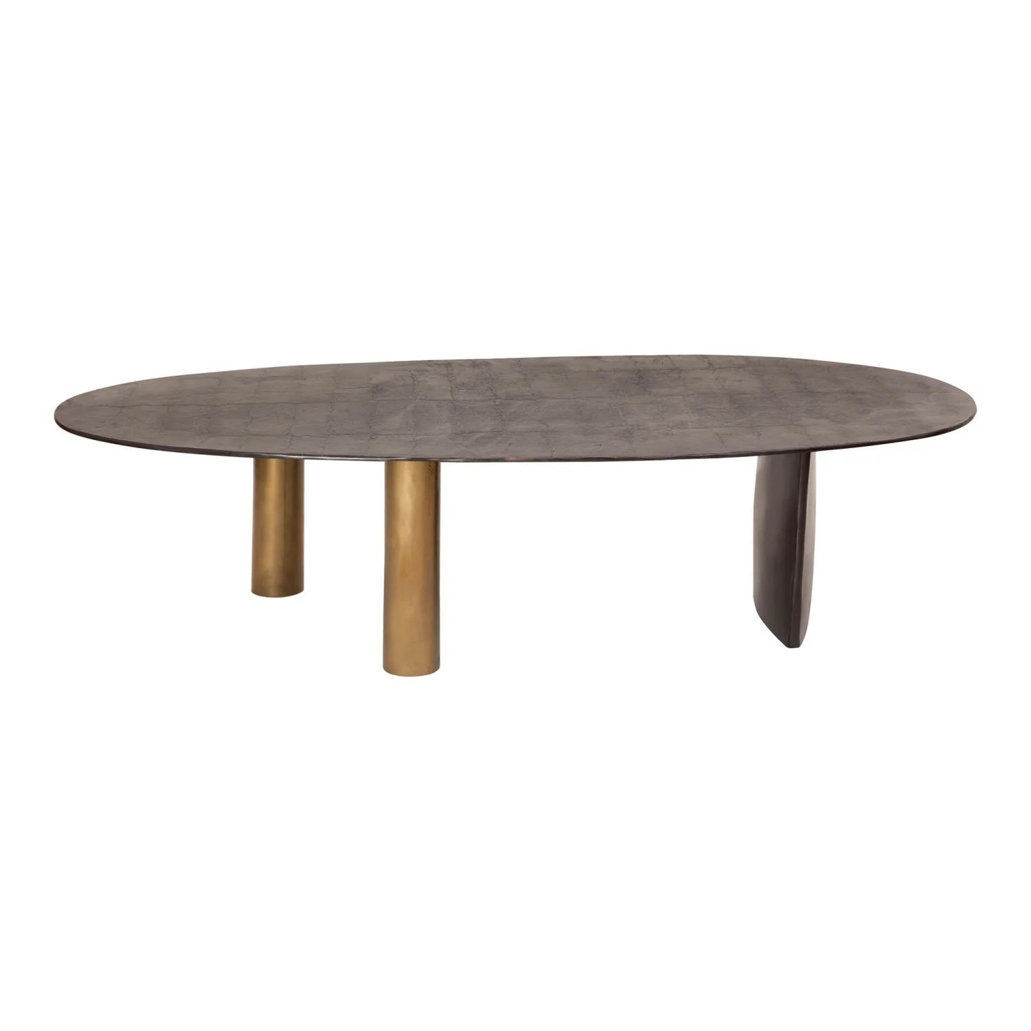 Luxury Oval Aluminum Coffee Table Modern Italian Style for Villa