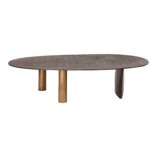 Luxury Oval Aluminum Coffee Table Modern Italian Style for Villa
