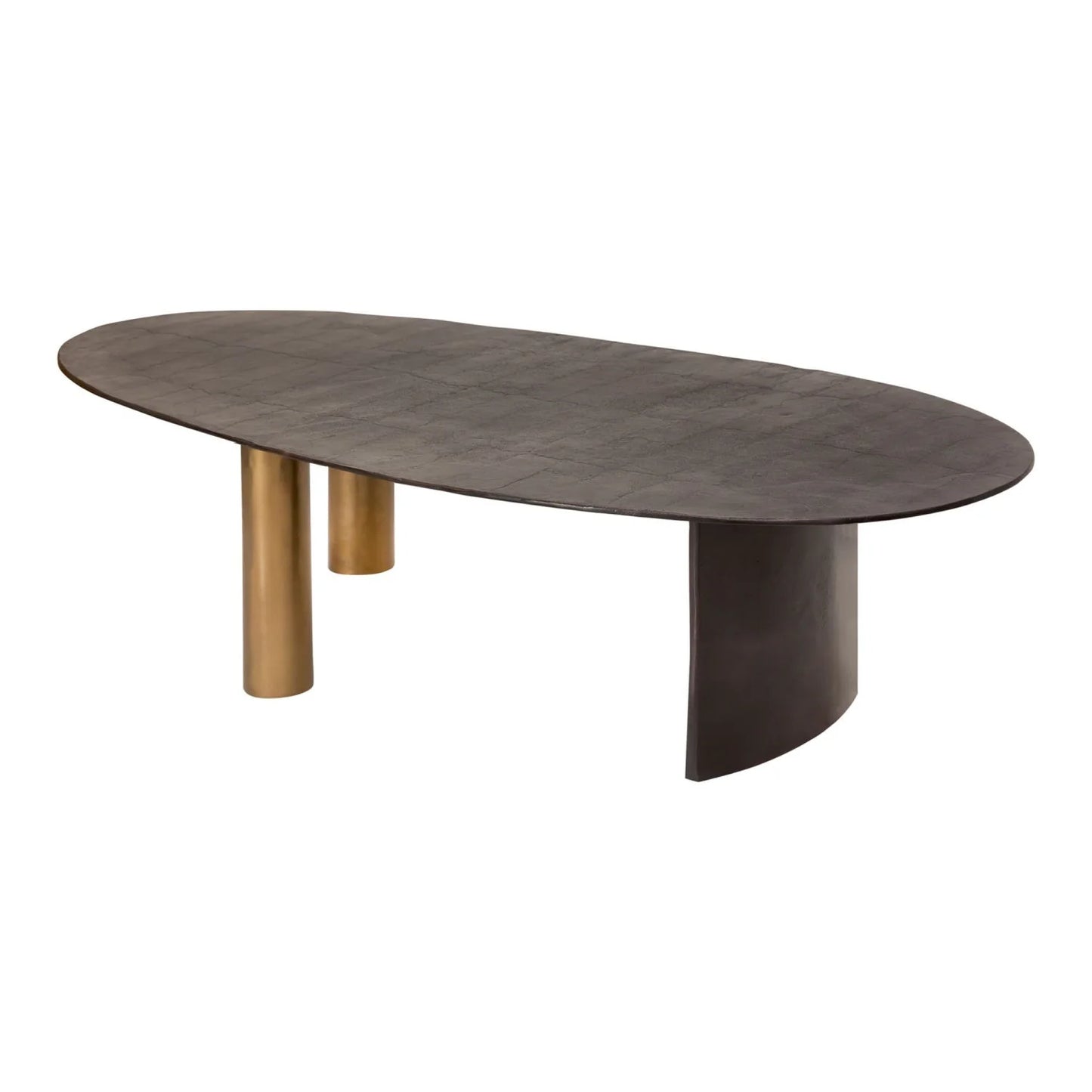 Luxury Oval Aluminum Coffee Table Modern Italian Style for Villa