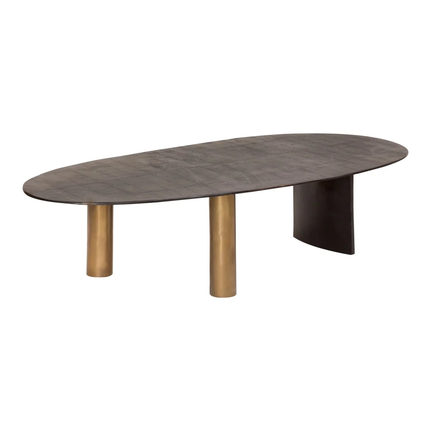 Luxury Oval Aluminum Coffee Table Modern Italian Style for Villa