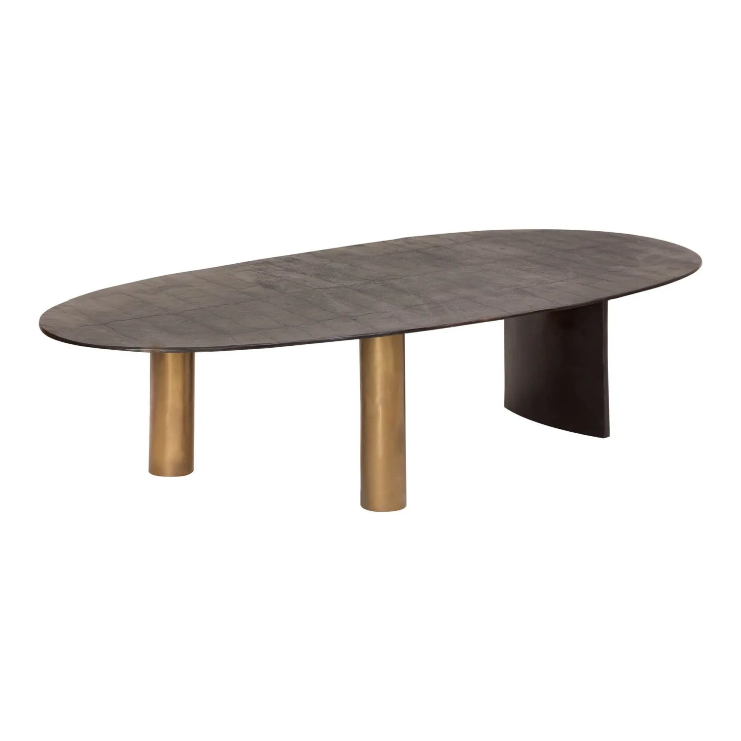 Luxury Oval Aluminum Coffee Table Modern Italian Style for Villa