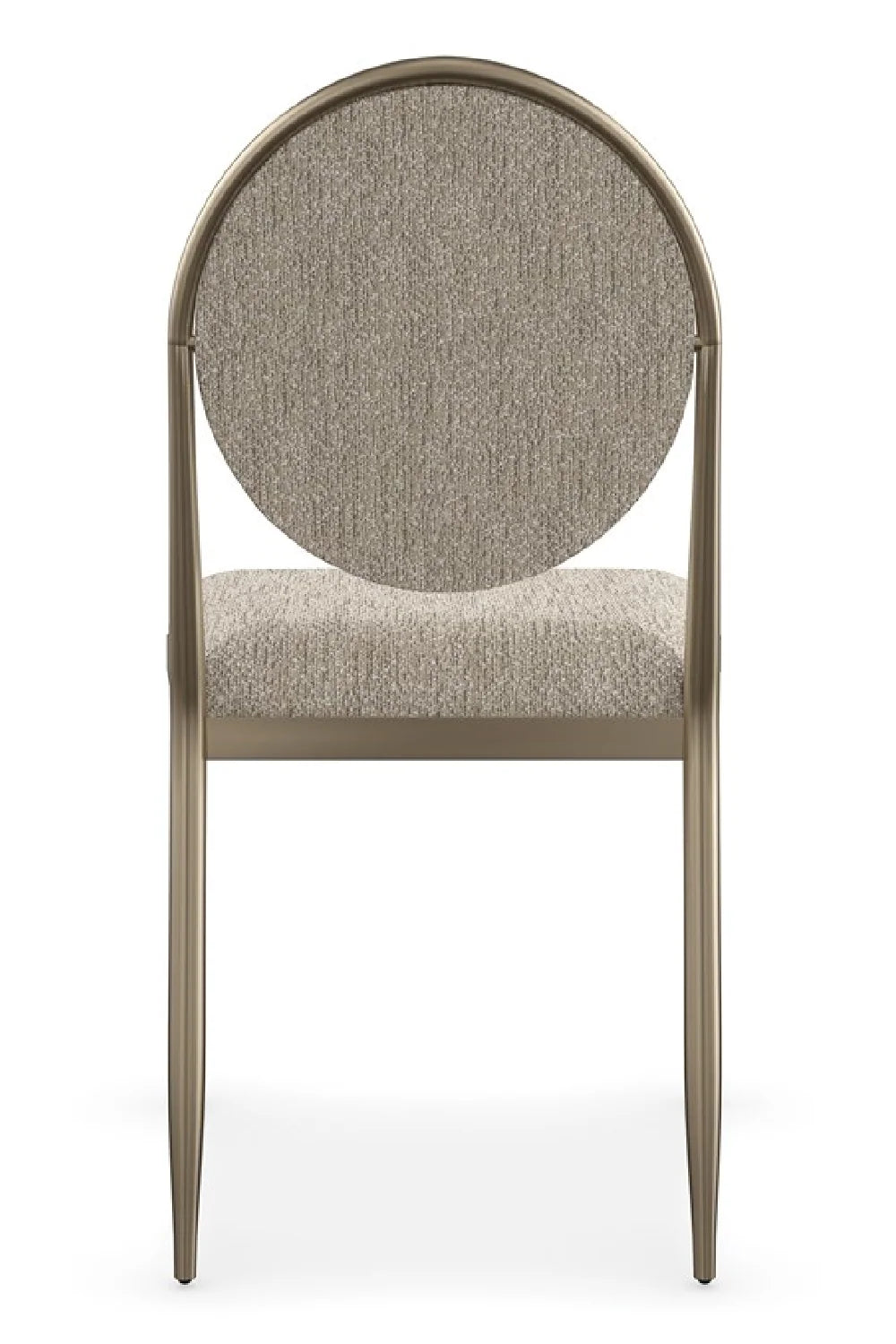 Luxury Oval-Back Bouclé Modern Dining Chair European Style for Villa