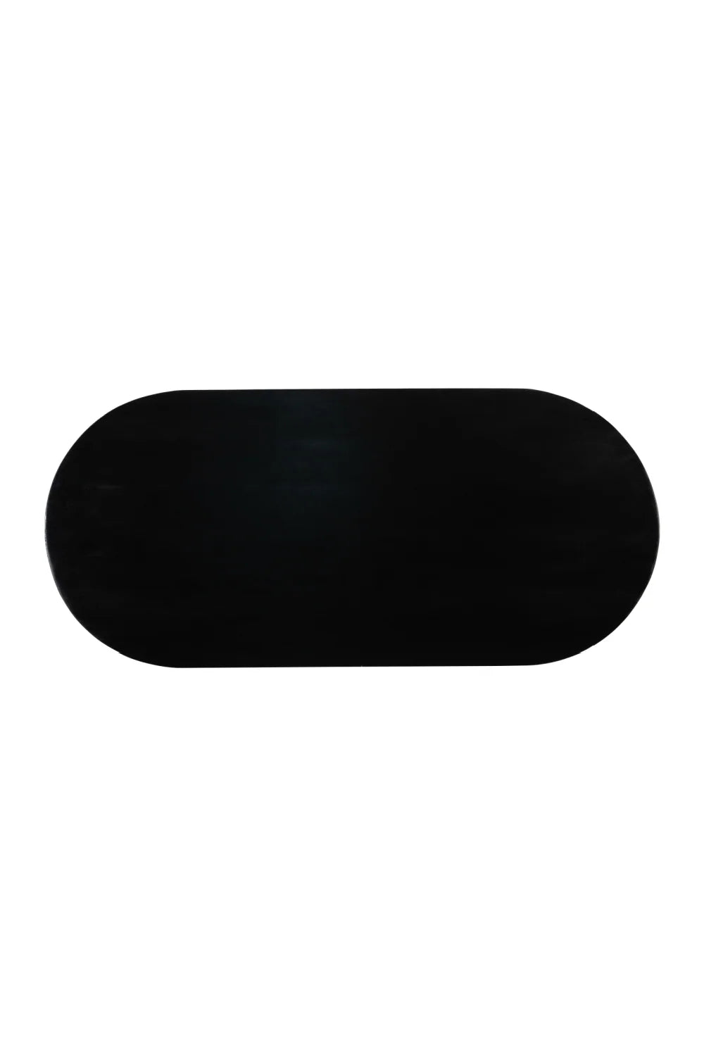 Luxury Oval Black Mango Wood Dining Table Modern Italian Style for Villa