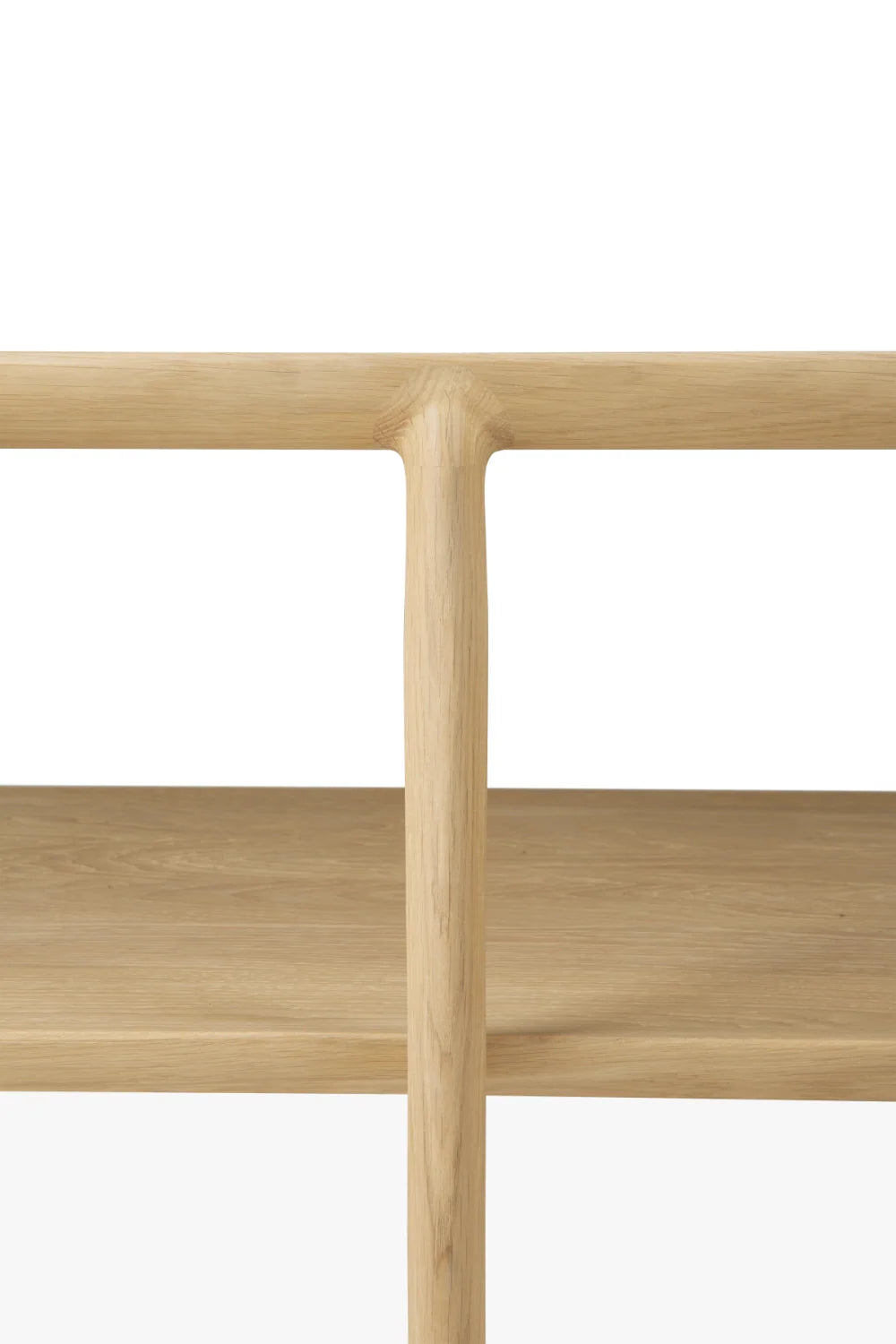 Luxury Oval Brown Oak Coffee Table Modern Italian Style for Villa
