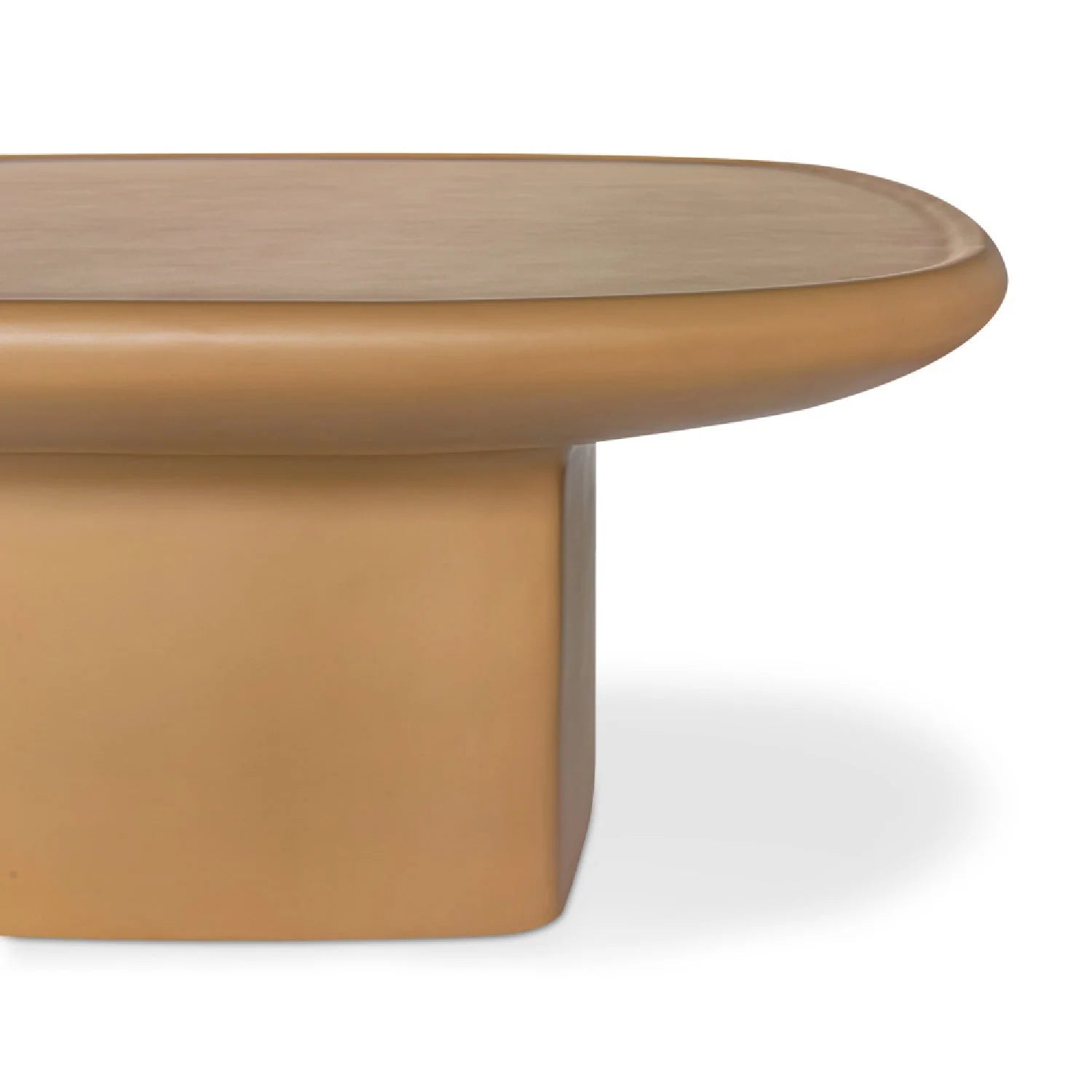 Luxury Oval Concrete Coffee Table Modern Italian Style for Villa