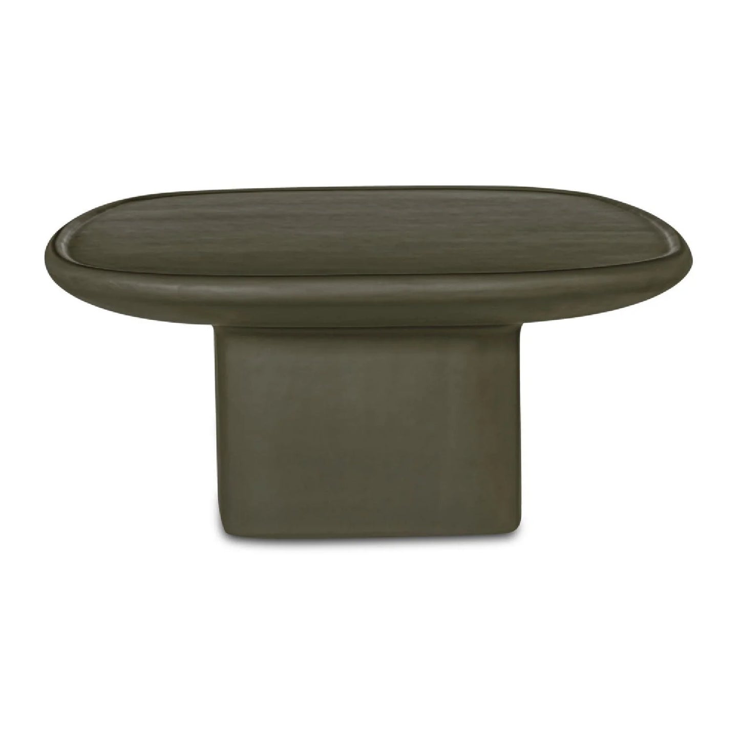 Luxury Oval Concrete Coffee Table Modern Italian Style for Villa