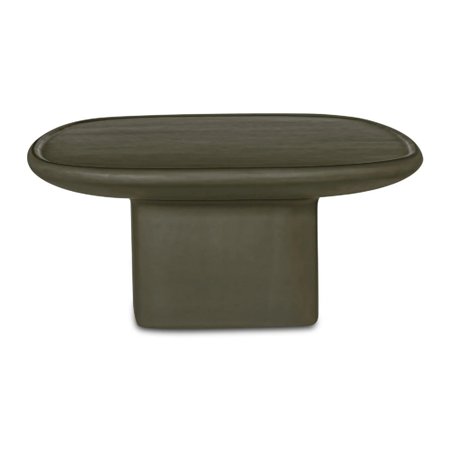 Luxury Oval Concrete Coffee Table Modern Italian Style for Villa