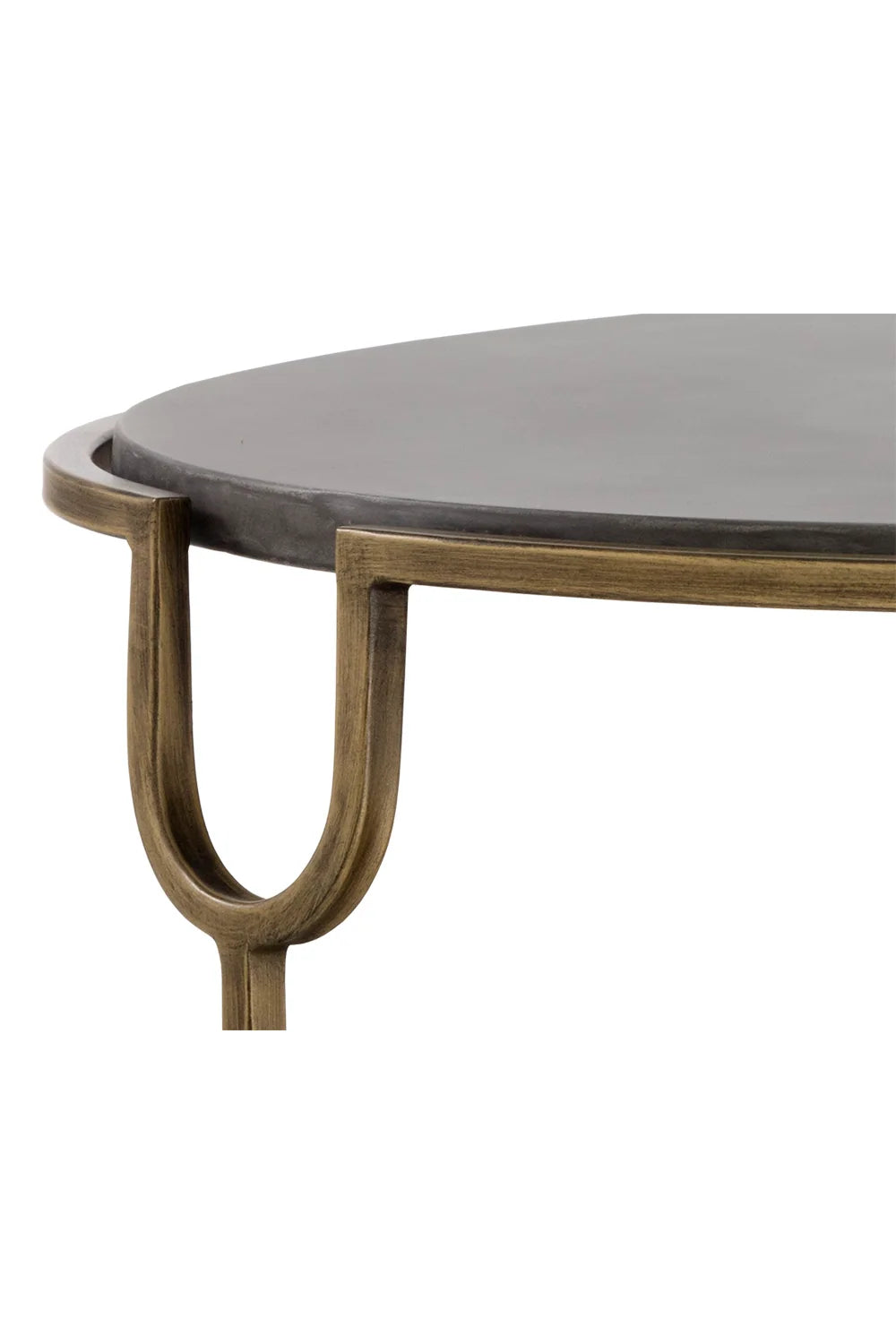 Luxury Oval Concrete Coffee Table Modern Italian Style for Villa
