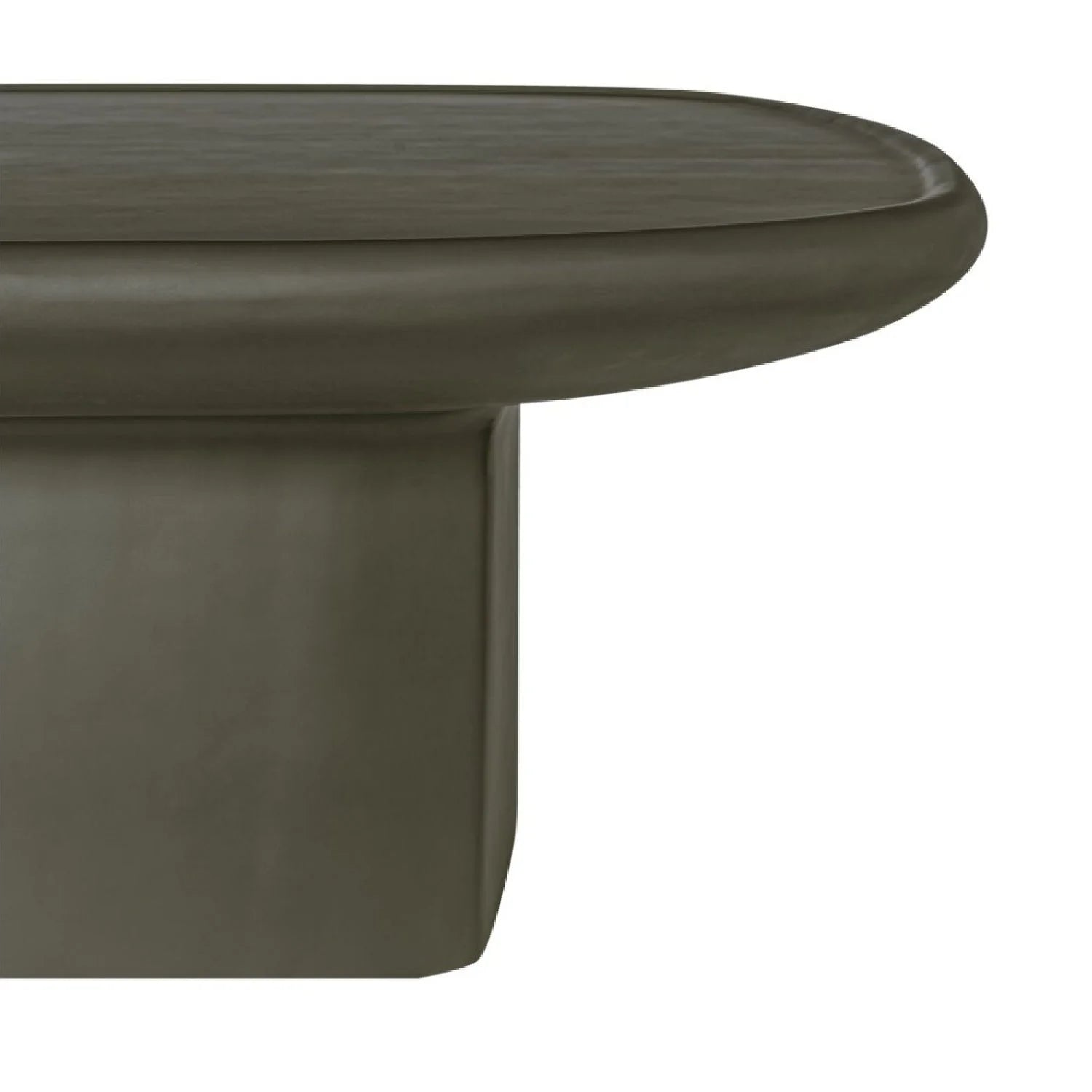 Luxury Oval Concrete Coffee Table Modern Italian Style for Villa
