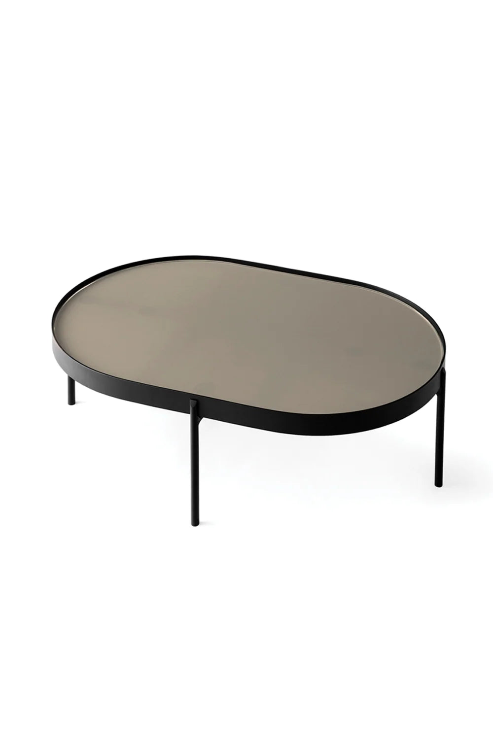 Luxury Oval Glass Coffee Table Modern Italian Style for Villa