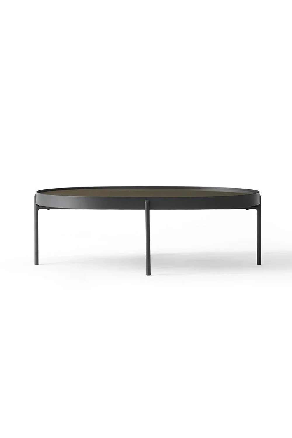 Luxury Oval Glass Coffee Table Modern Italian Style for Villa
