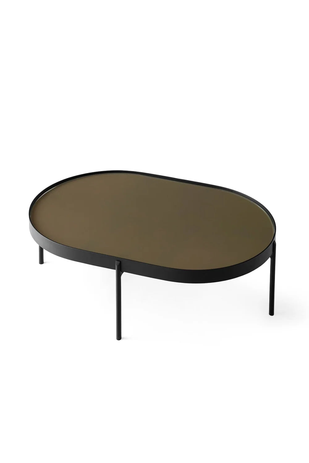 Luxury Oval Glass Coffee Table Modern Italian Style for Villa