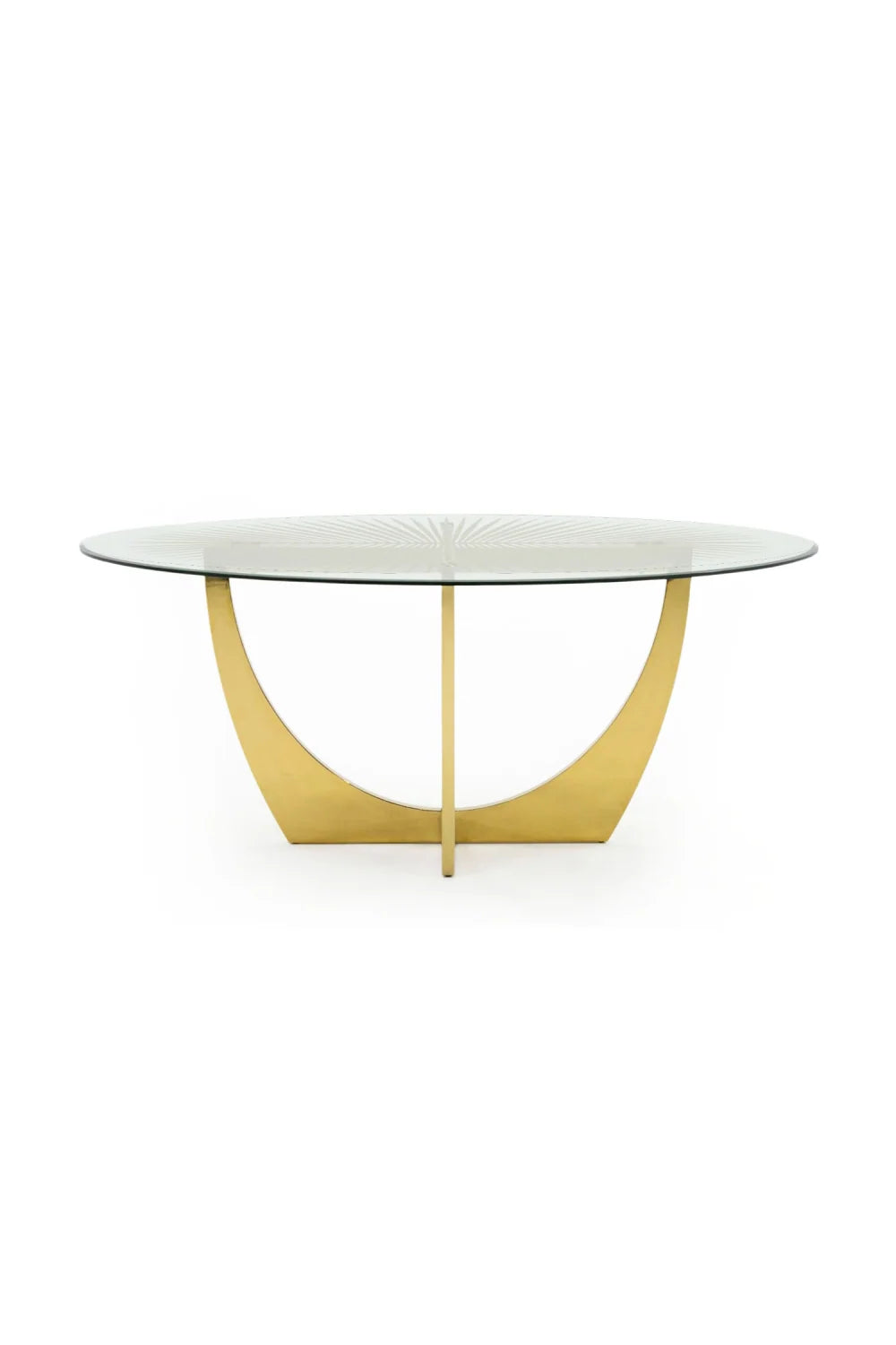 Luxury Oval Gold Leaf Dining Table Modern Italian Style for Villa