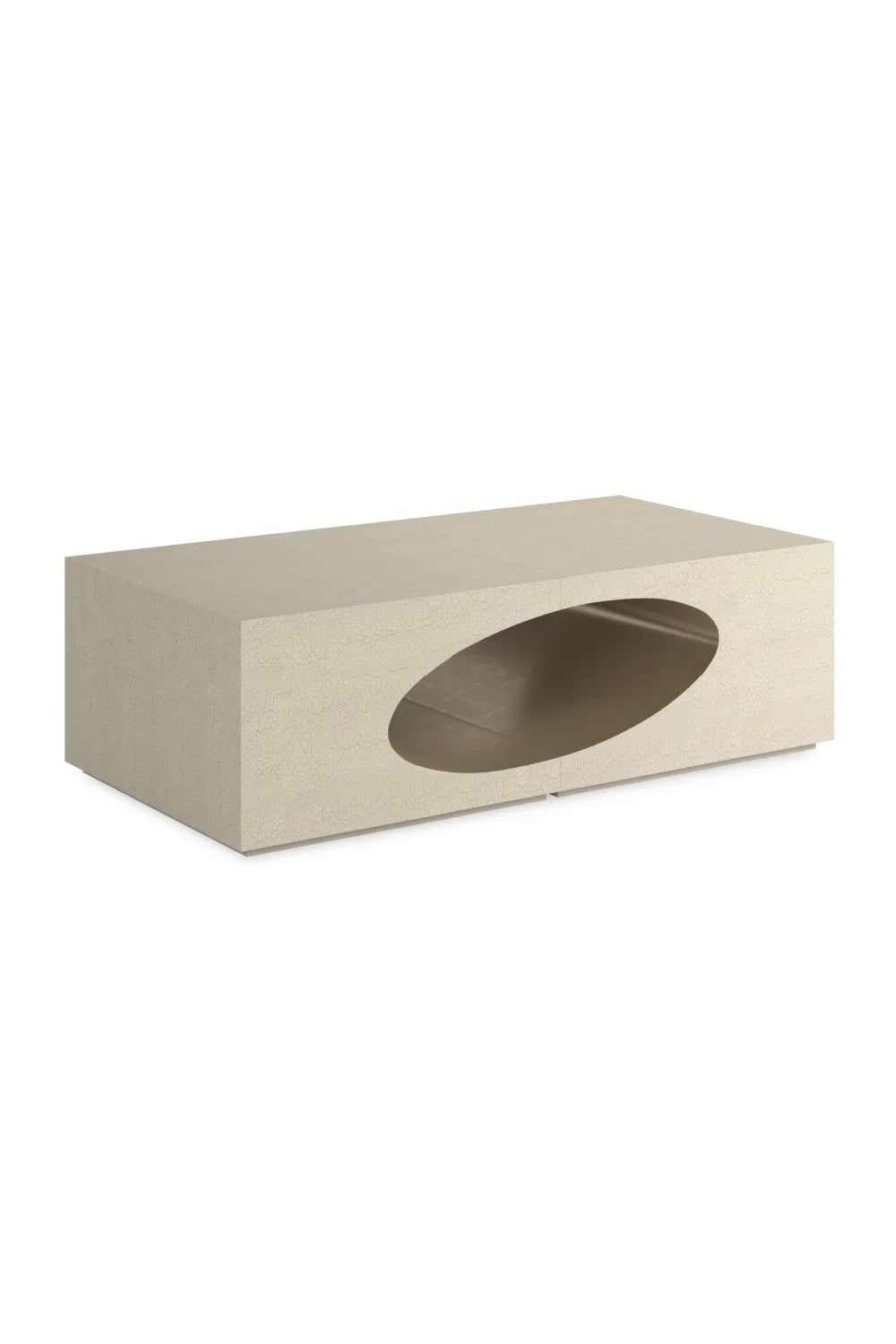 Luxury Oval Inset Coffee Table Modern Italian Style for Villa