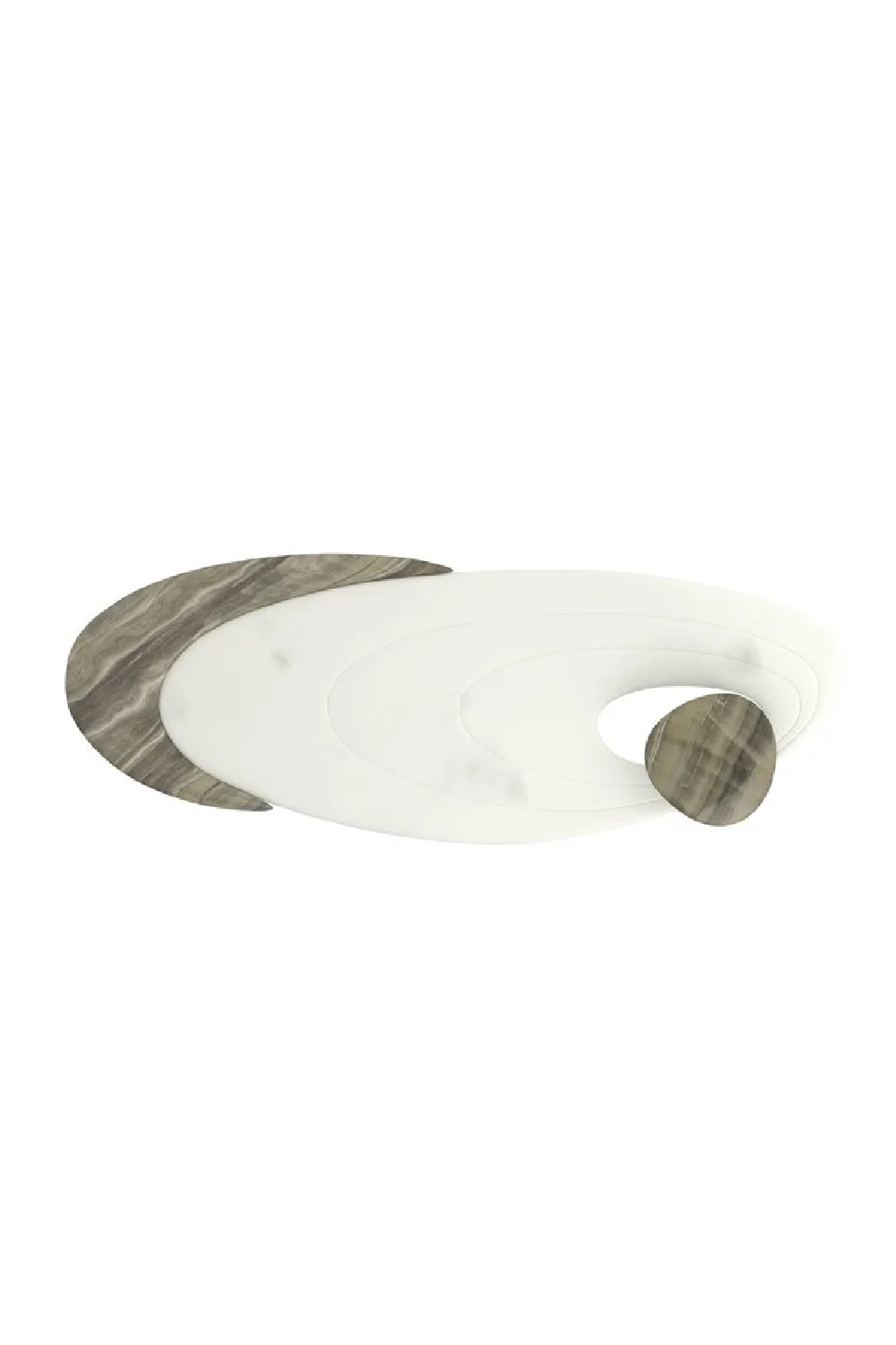Luxury Oval Marble Coffee Table Modern Italian Style for Villa