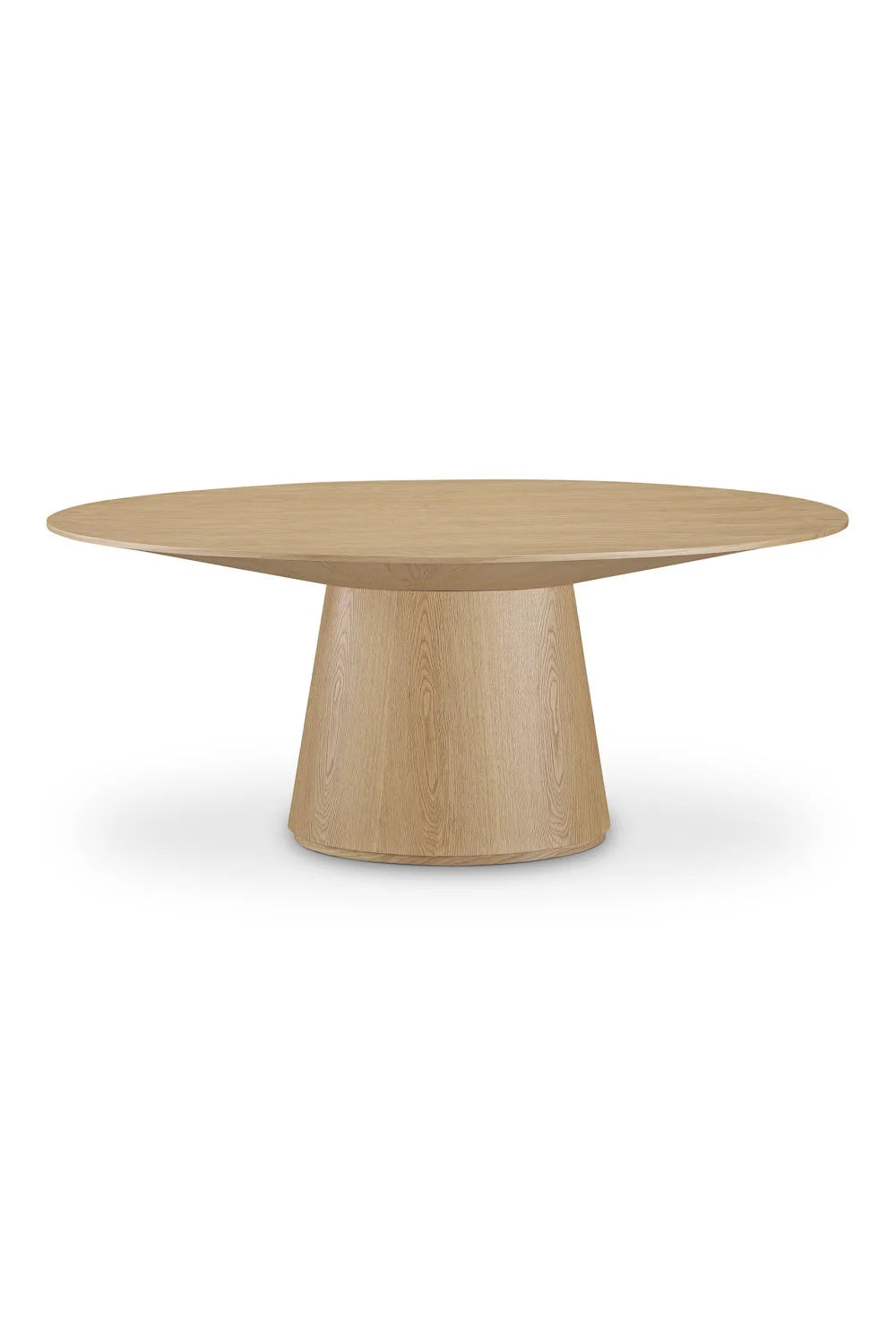 Luxury Oval Natural Oak Dining Table Modern Italian Style for Villa