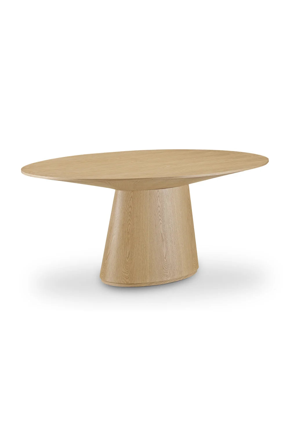 Luxury Oval Natural Oak Dining Table Modern Italian Style for Villa