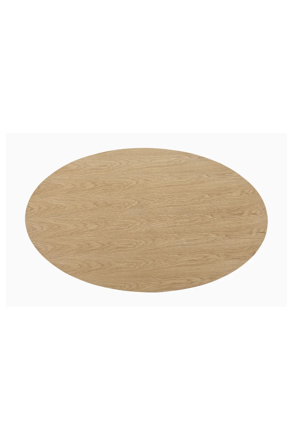 Luxury Oval Natural Oak Dining Table Modern Italian Style for Villa
