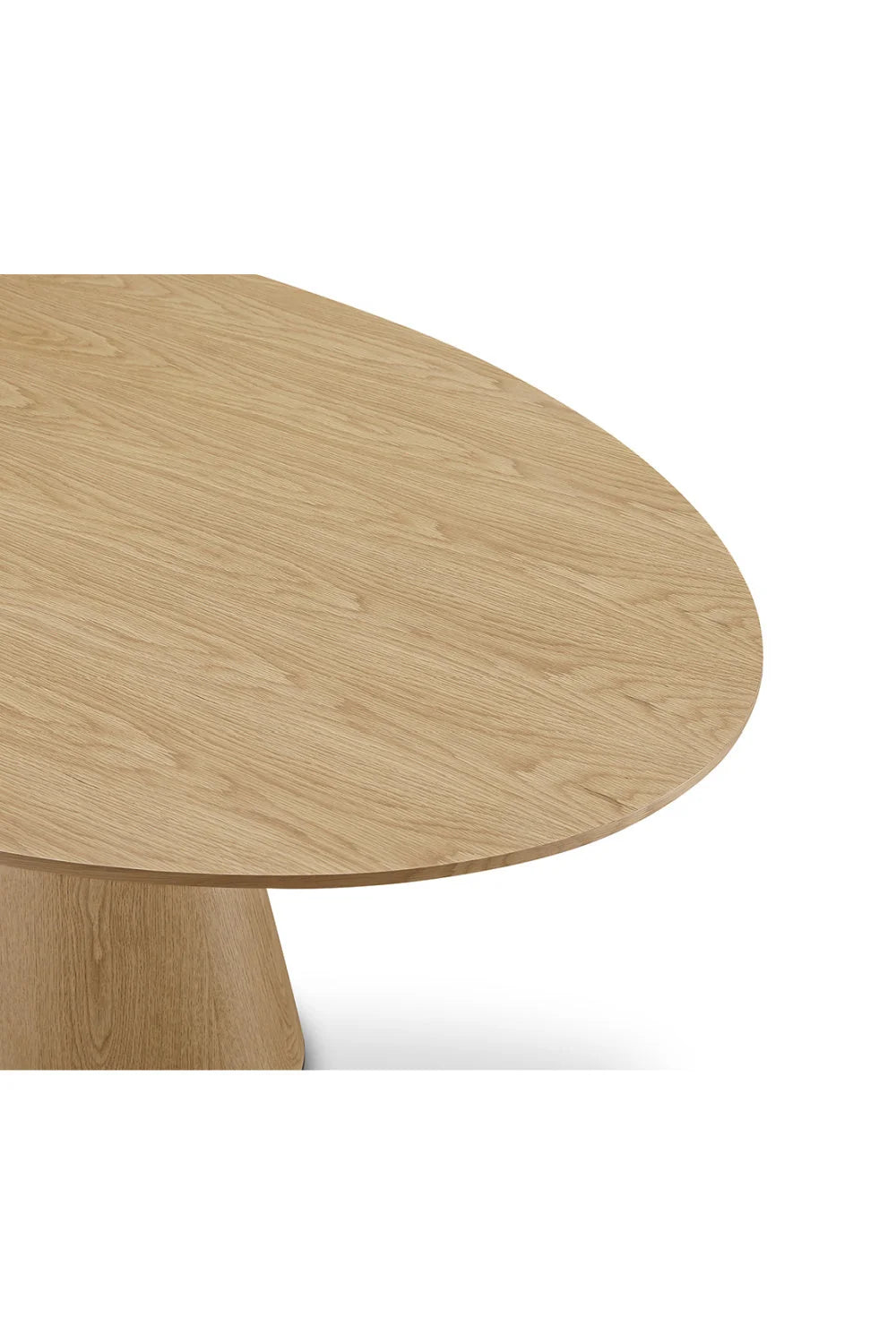 Luxury Oval Natural Oak Dining Table Modern Italian Style for Villa