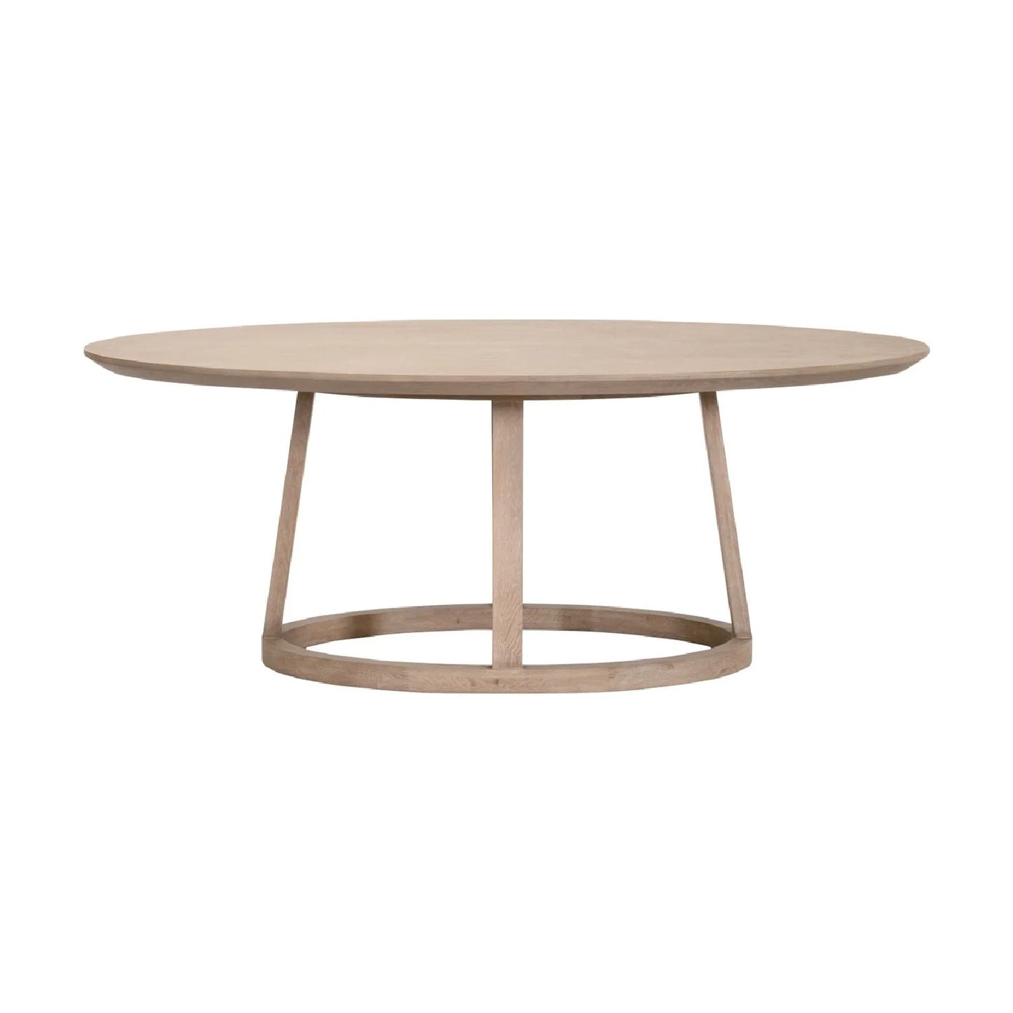Luxury Oval Smoke Gray Oak Dining Table Modern Italian Style for Villa