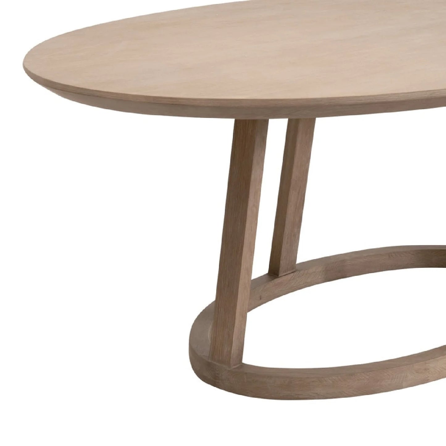 Luxury Oval Smoke Gray Oak Dining Table Modern Italian Style for Villa