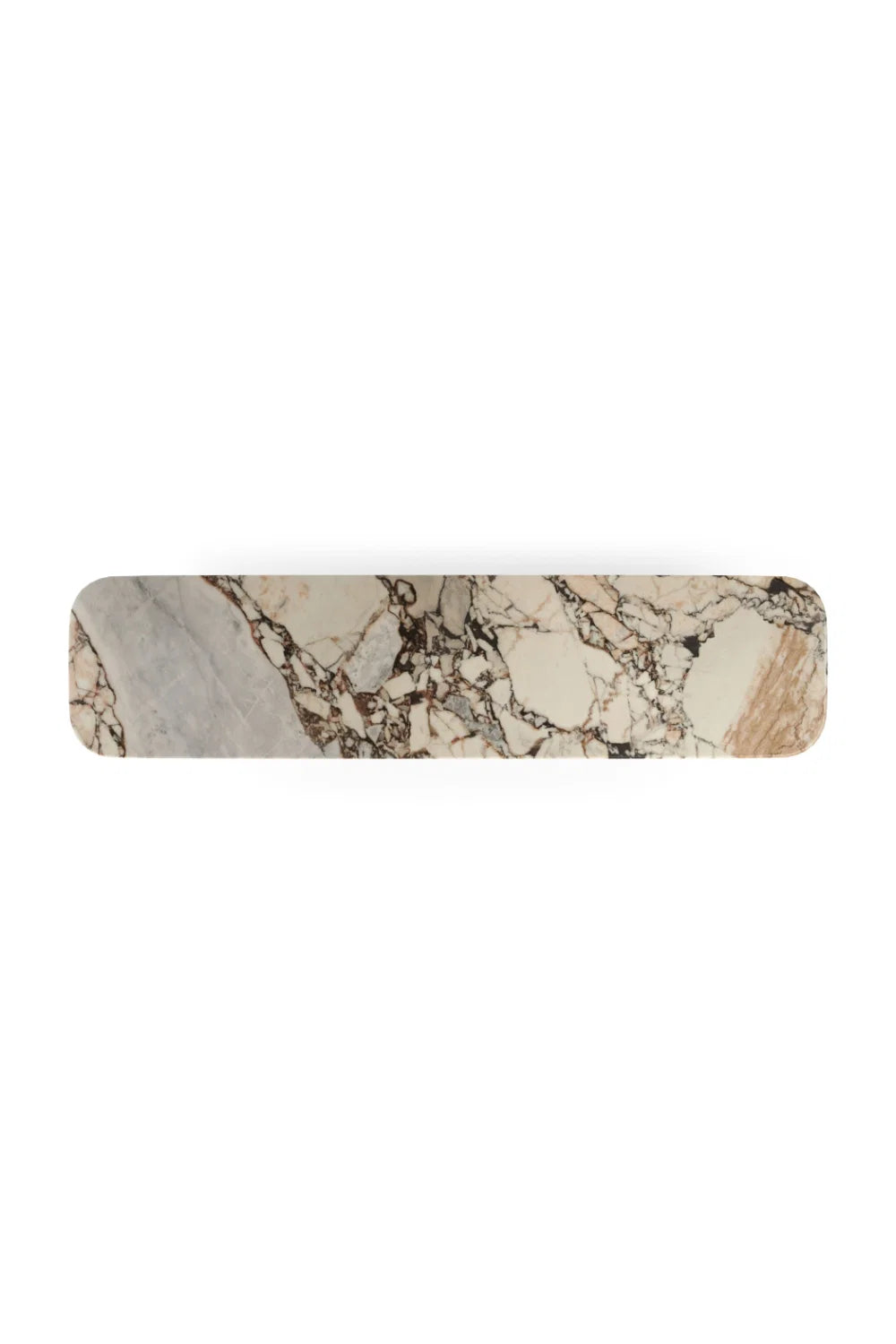 Luxury Oval Stone Top 4-Door Sideboard European Style for Villa