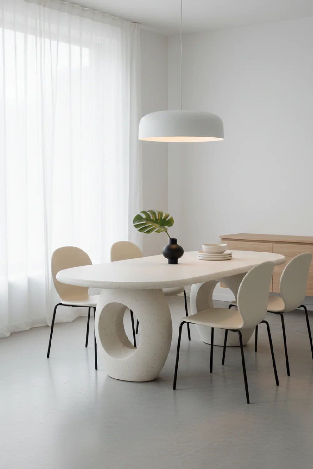 Luxury Oval Terrazzo Dining Table Modern Italian Style for Villa