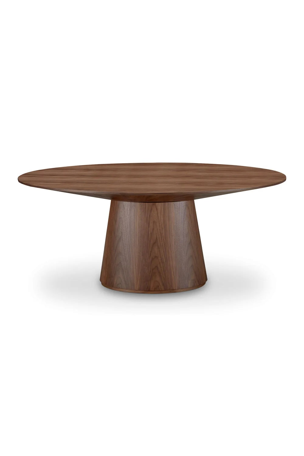 Luxury Oval Walnut Dining Table Modern Italian Style for Villa