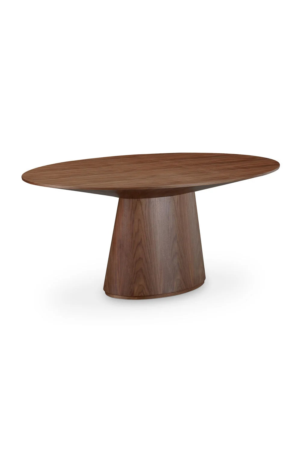 Luxury Oval Walnut Dining Table Modern Italian Style for Villa