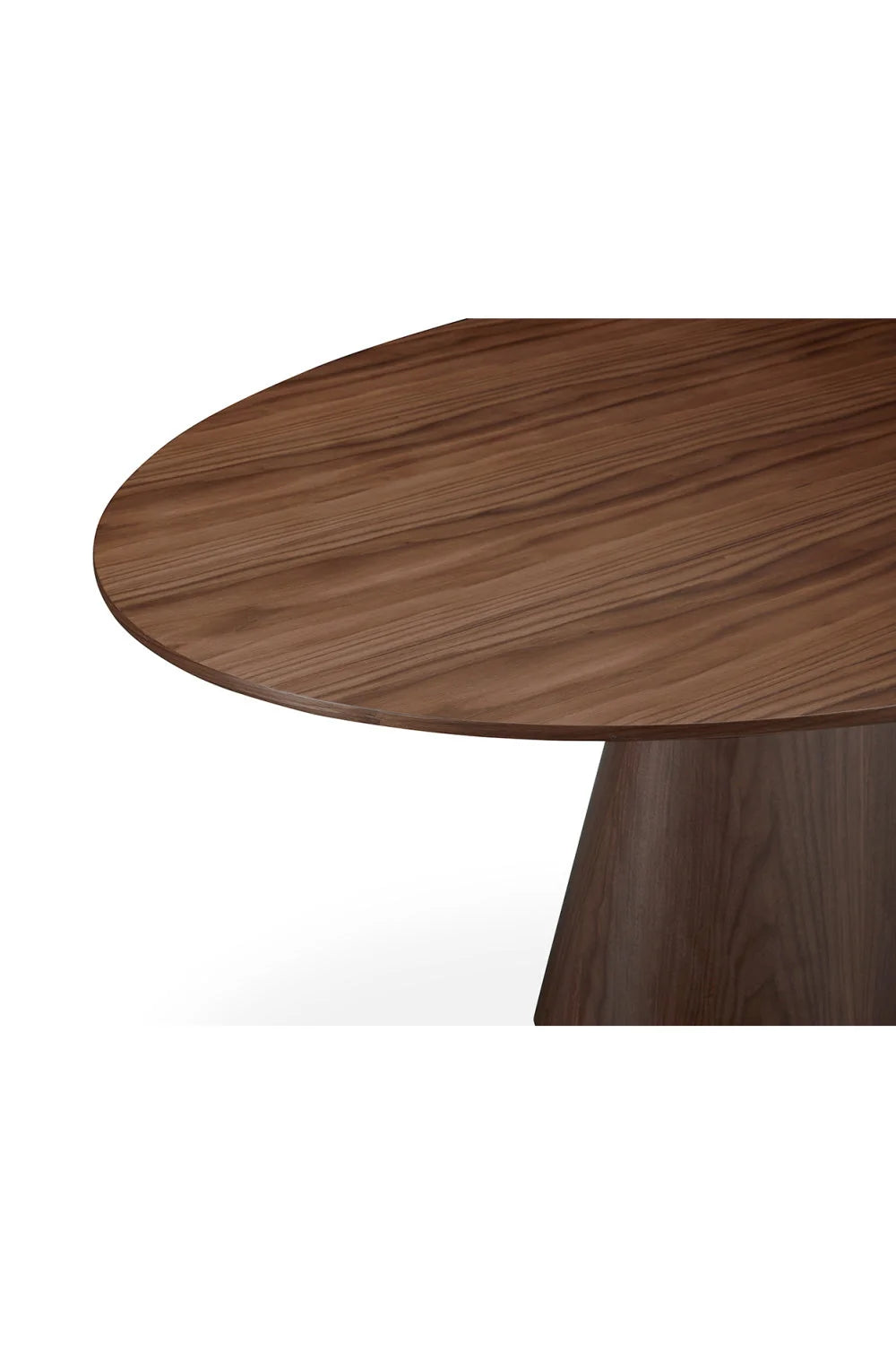 Luxury Oval Walnut Dining Table Modern Italian Style for Villa