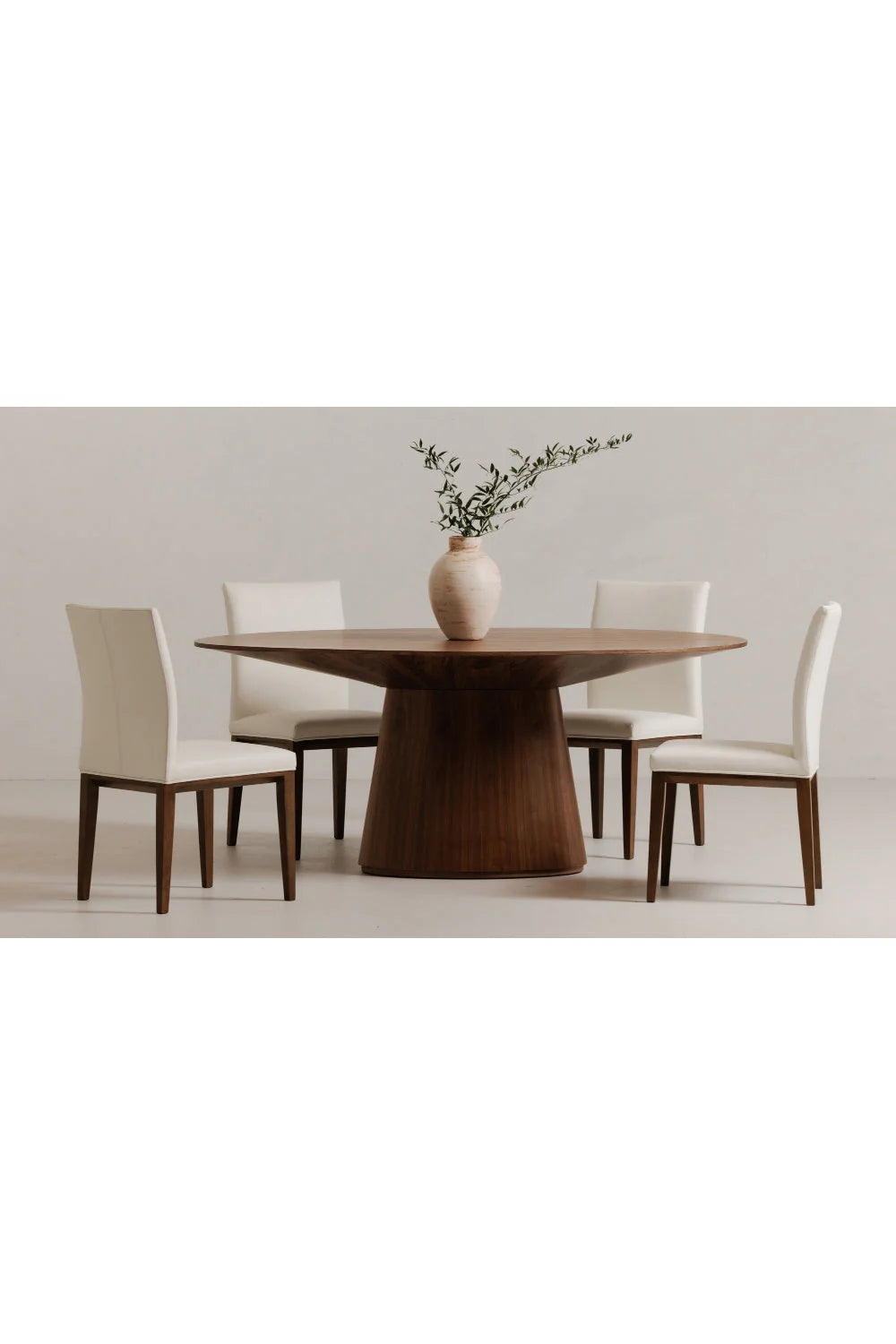 Luxury Oval Walnut Dining Table Modern Italian Style for Villa