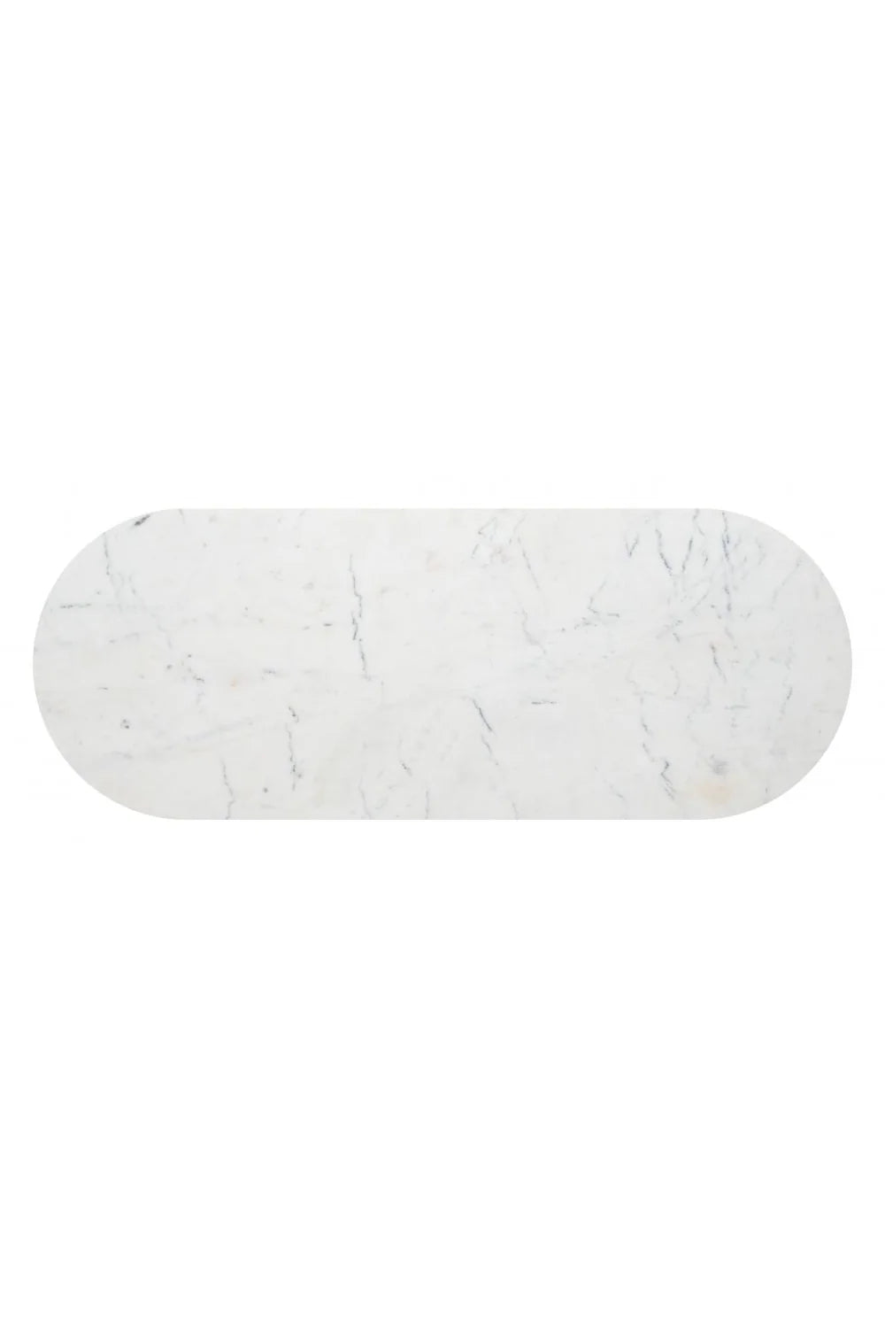 Luxury Oval White Marble Console Table Modern Italian Style for Villa