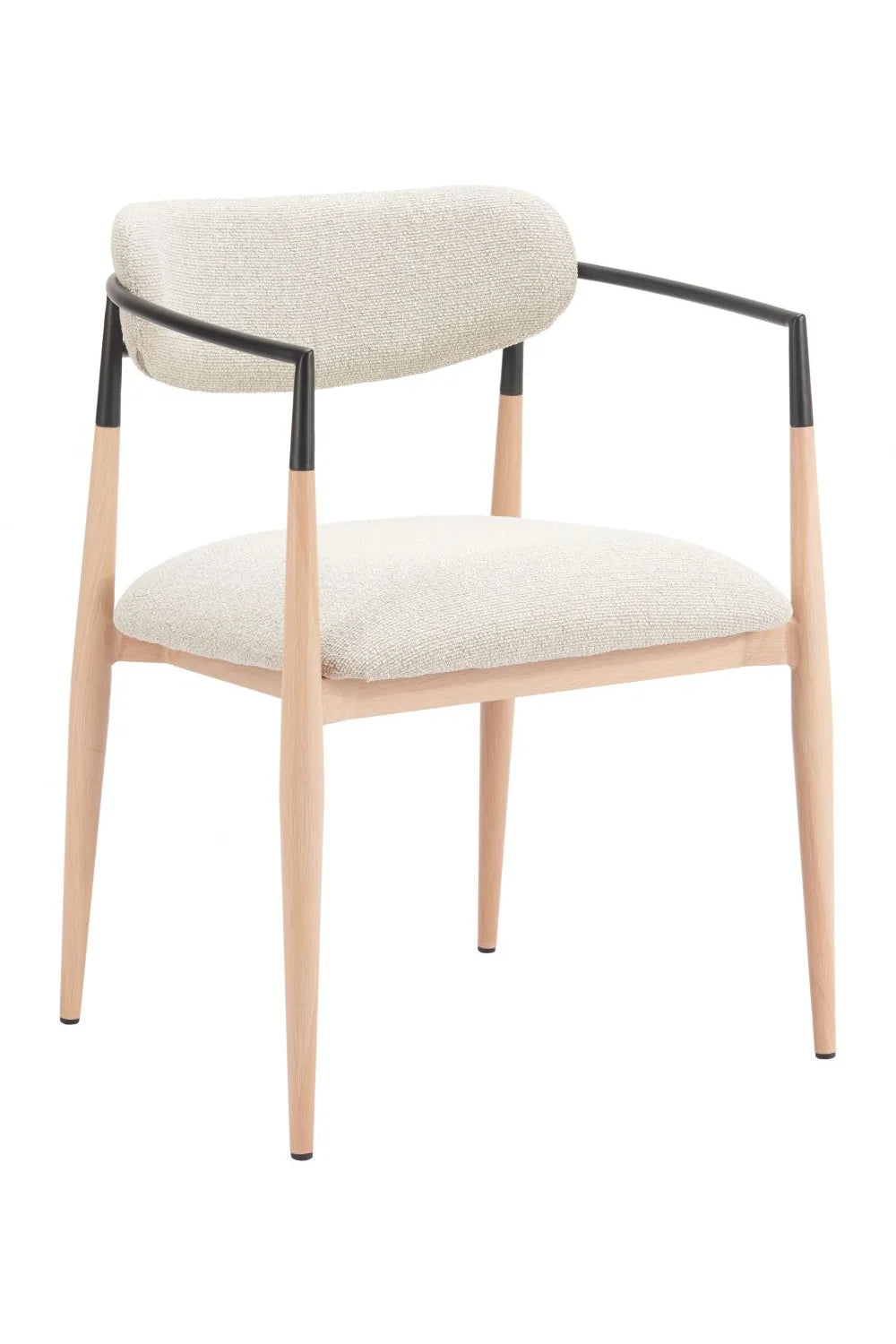 Luxury Oyster Gray Fabric Modern Dining Chair European Style for Villa