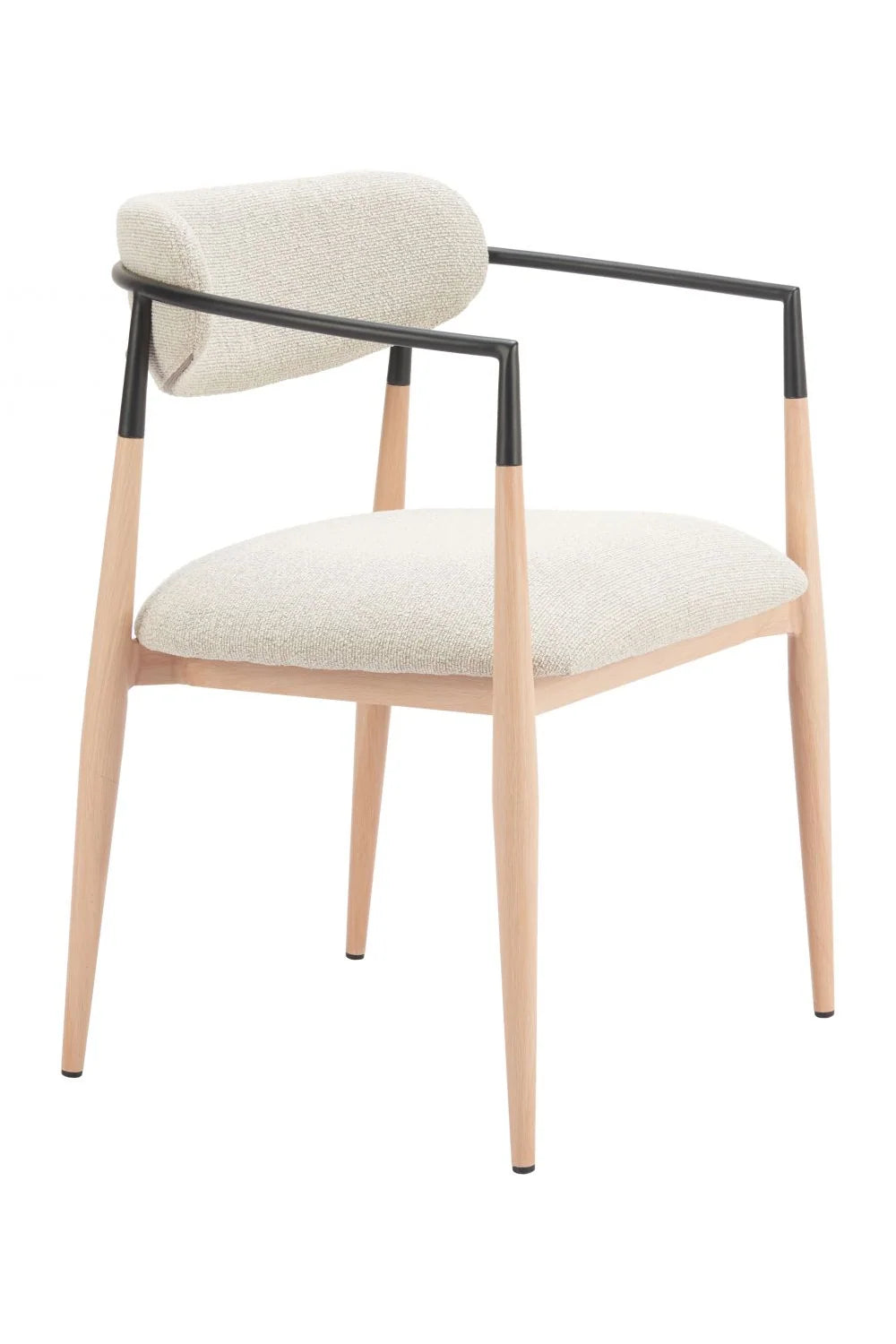 Luxury Oyster Gray Fabric Modern Dining Chair European Style for Villa