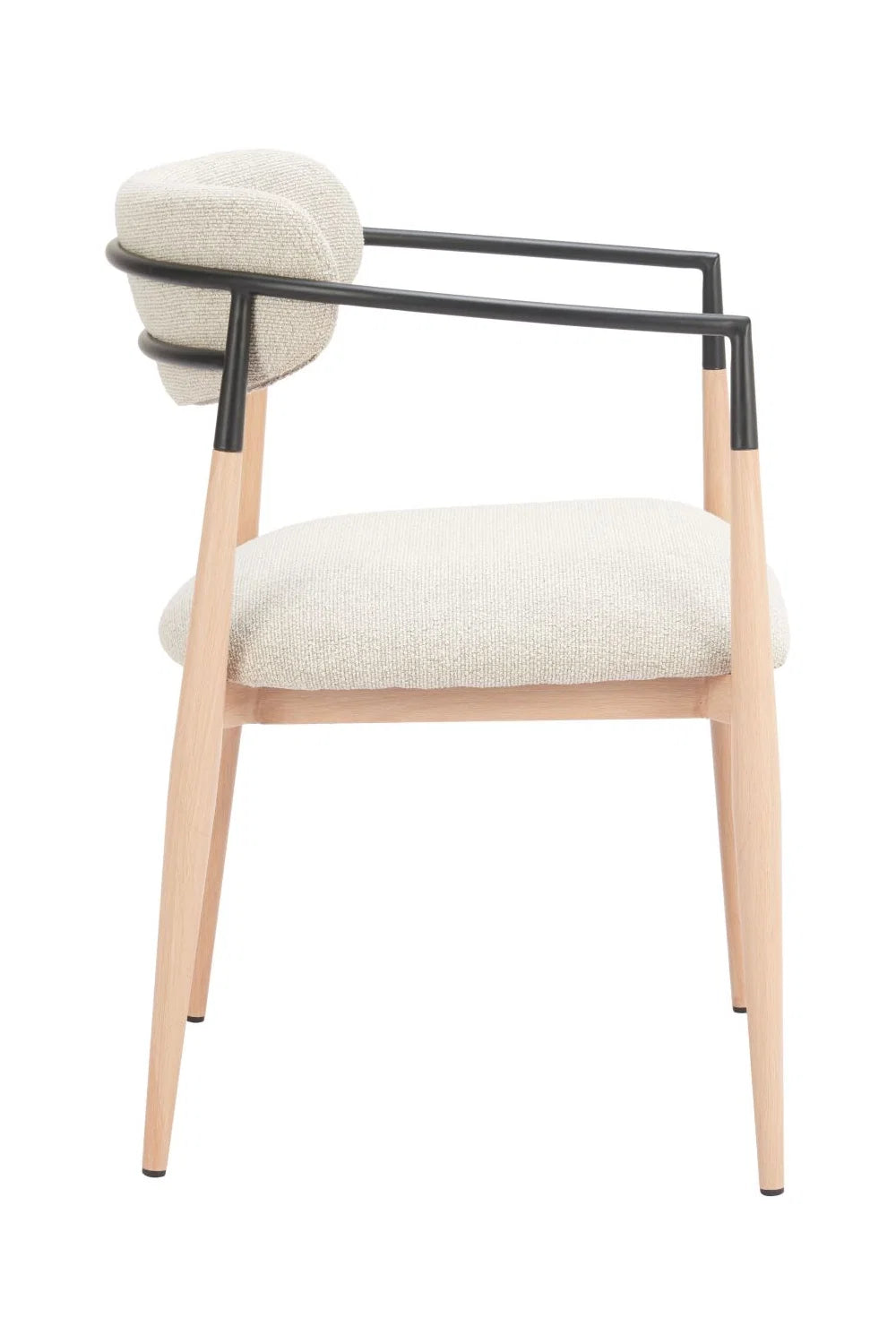 Luxury Oyster Gray Fabric Modern Dining Chair European Style for Villa