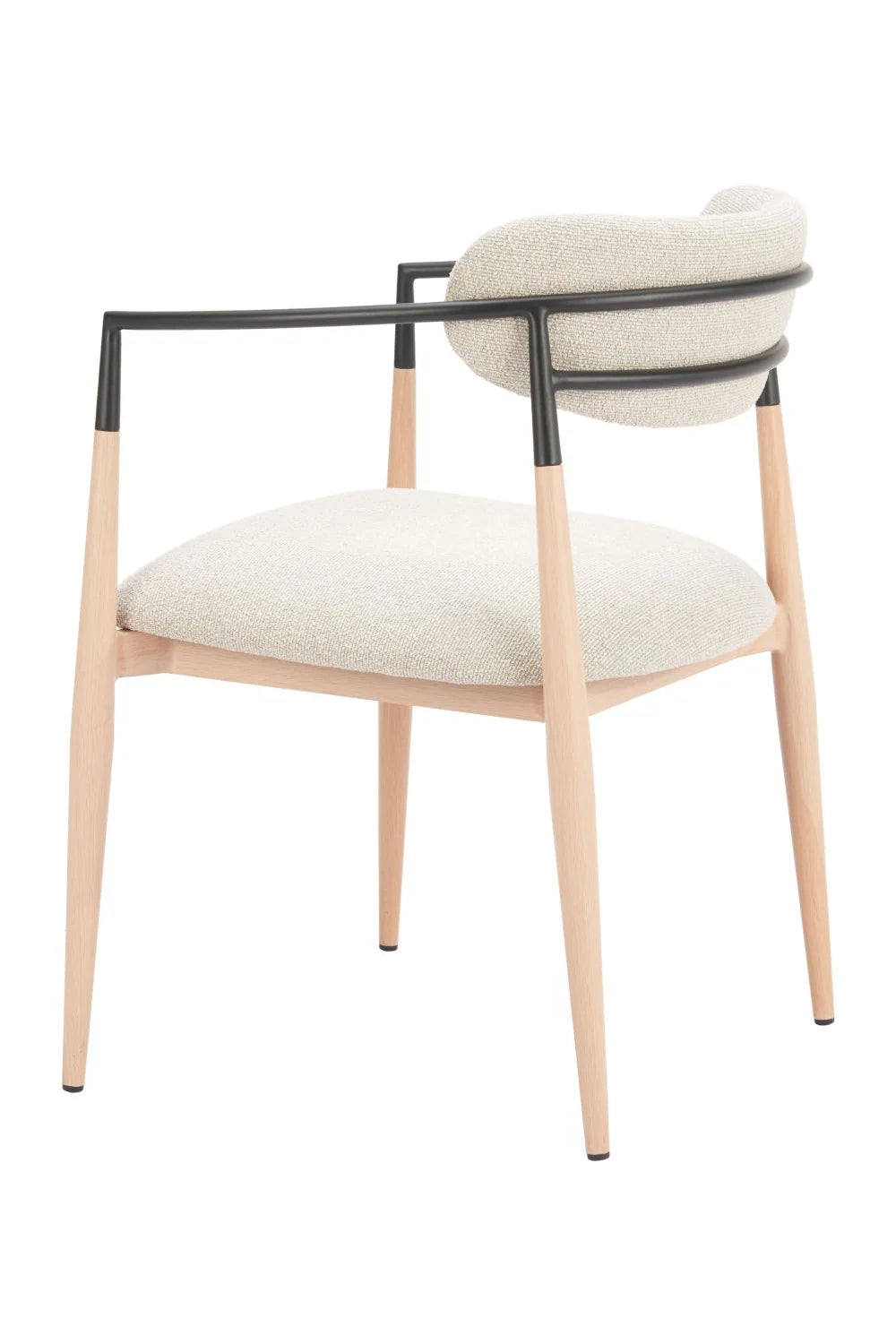 Luxury Oyster Gray Fabric Modern Dining Chair European Style for Villa