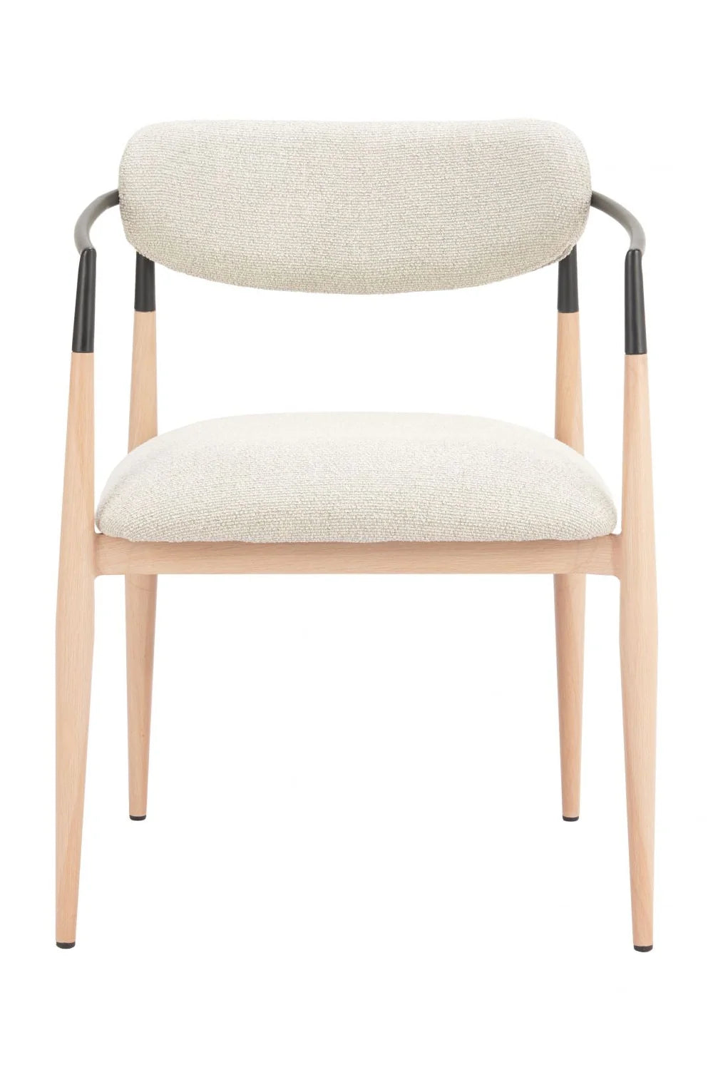 Luxury Oyster Gray Fabric Modern Dining Chair European Style for Villa